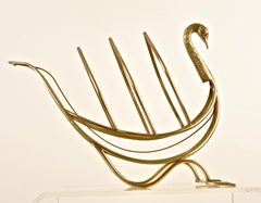 Maison Jansen Swan Form Magazine Stand, Italy, C 1960s