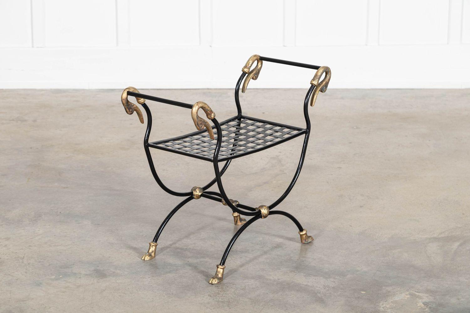 Maison Jansen Swan Hocker im Empire-Stil mit Tatzenfüßen im Angebot 6