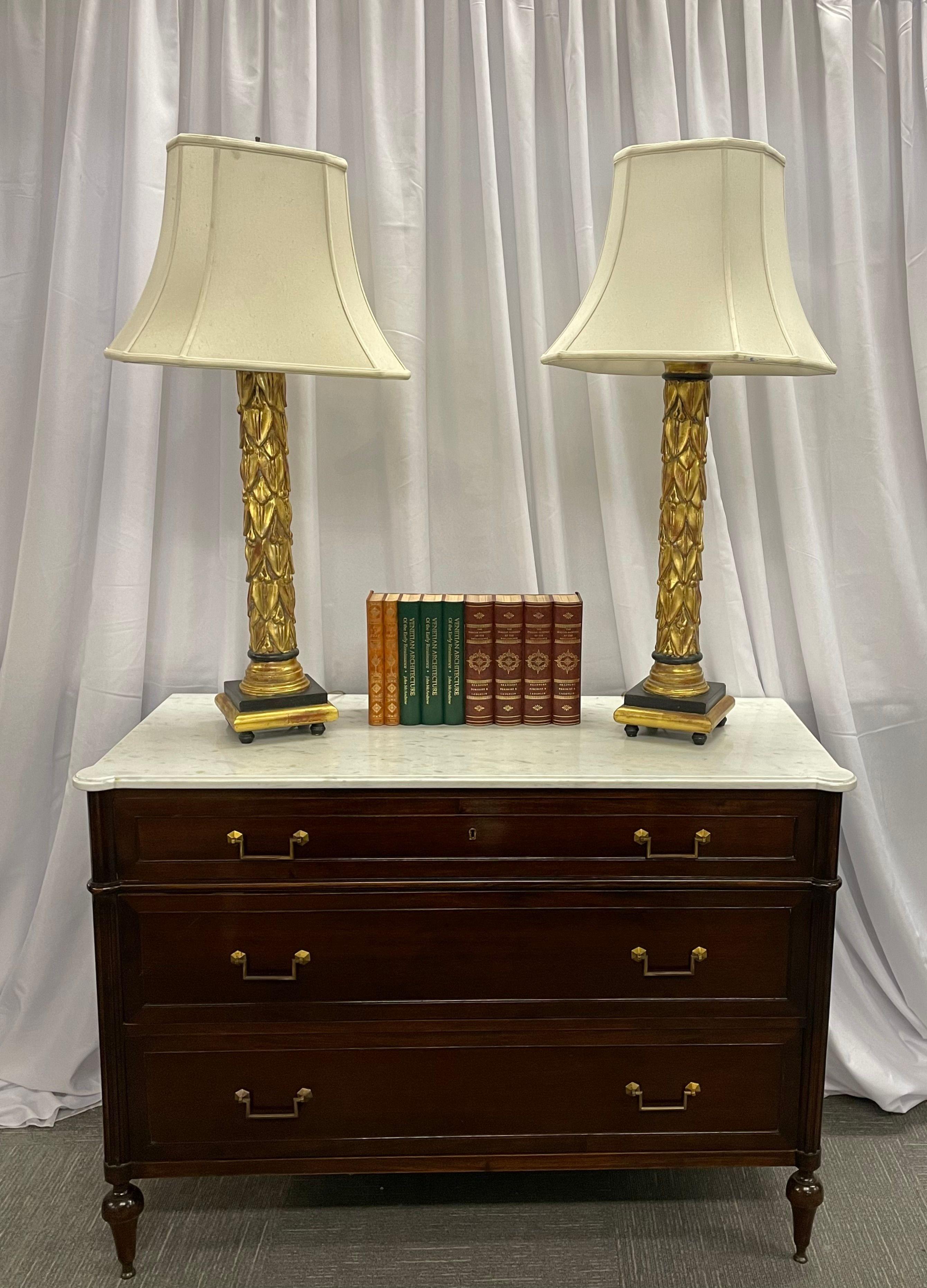 Maison Jansen Table Lamps, Fleur de Lis, Mid-Century Modern, France, 1950s In Good Condition For Sale In Stamford, CT