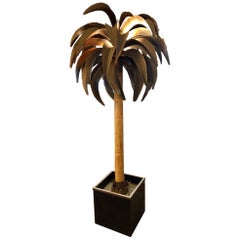 Maison Jansen, Tall Palm Tree Floor Lamp, Paris, circa 1960s