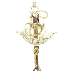 Maison Jansen Toleware Hot Air Balloon Chandelier, Mid Century French