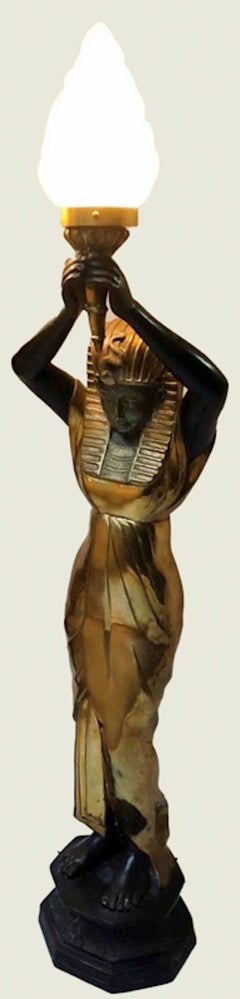 Maison Jansen Torchère Egyptian Floor Lamps in the Style of Thomas Hope