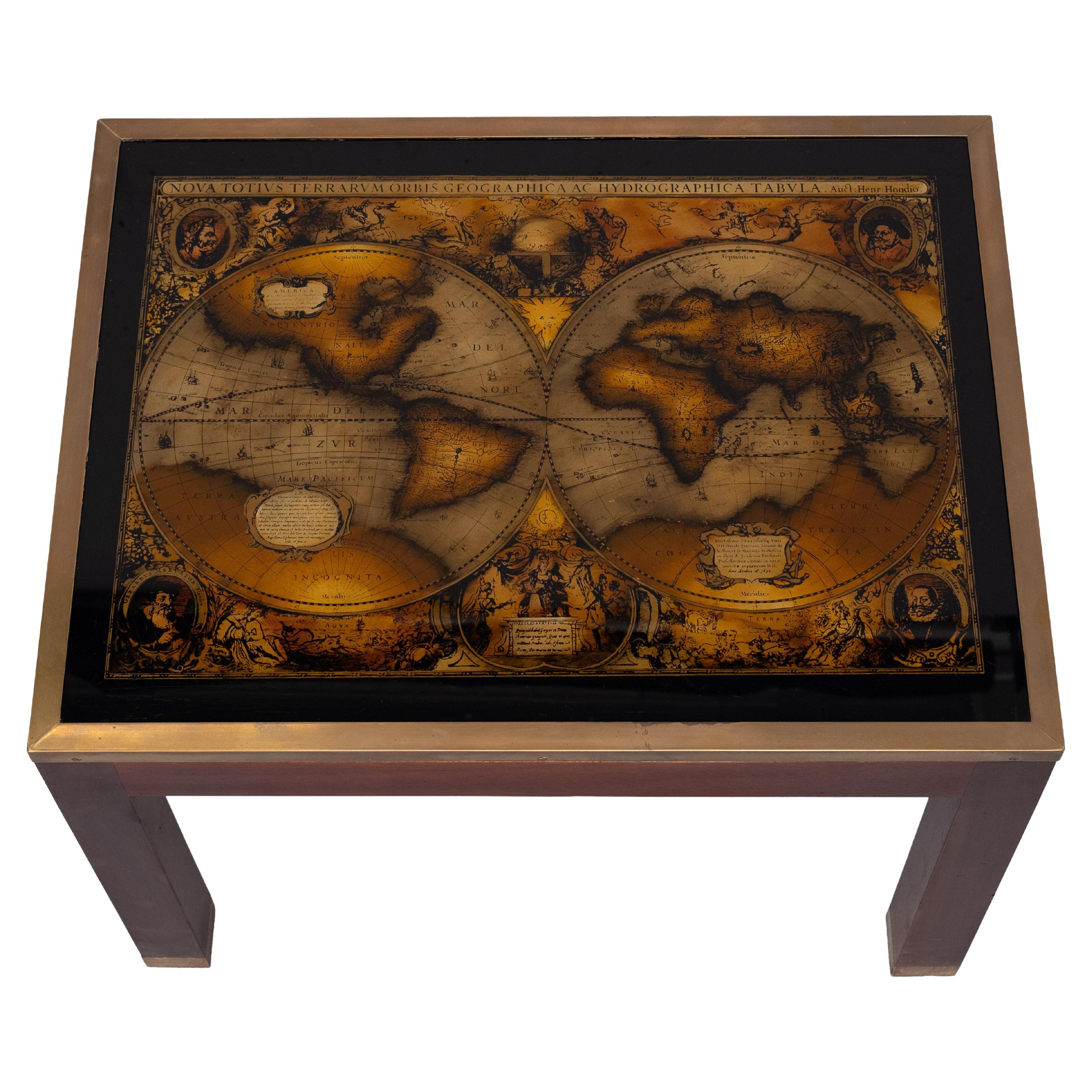Maison Jansen World Map Coffee Table 1970s France