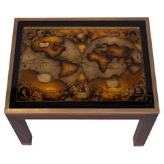 Maison Jansen World Map Coffee Table 1970s France Maison Jansen World Map Coffee Table 1970s France