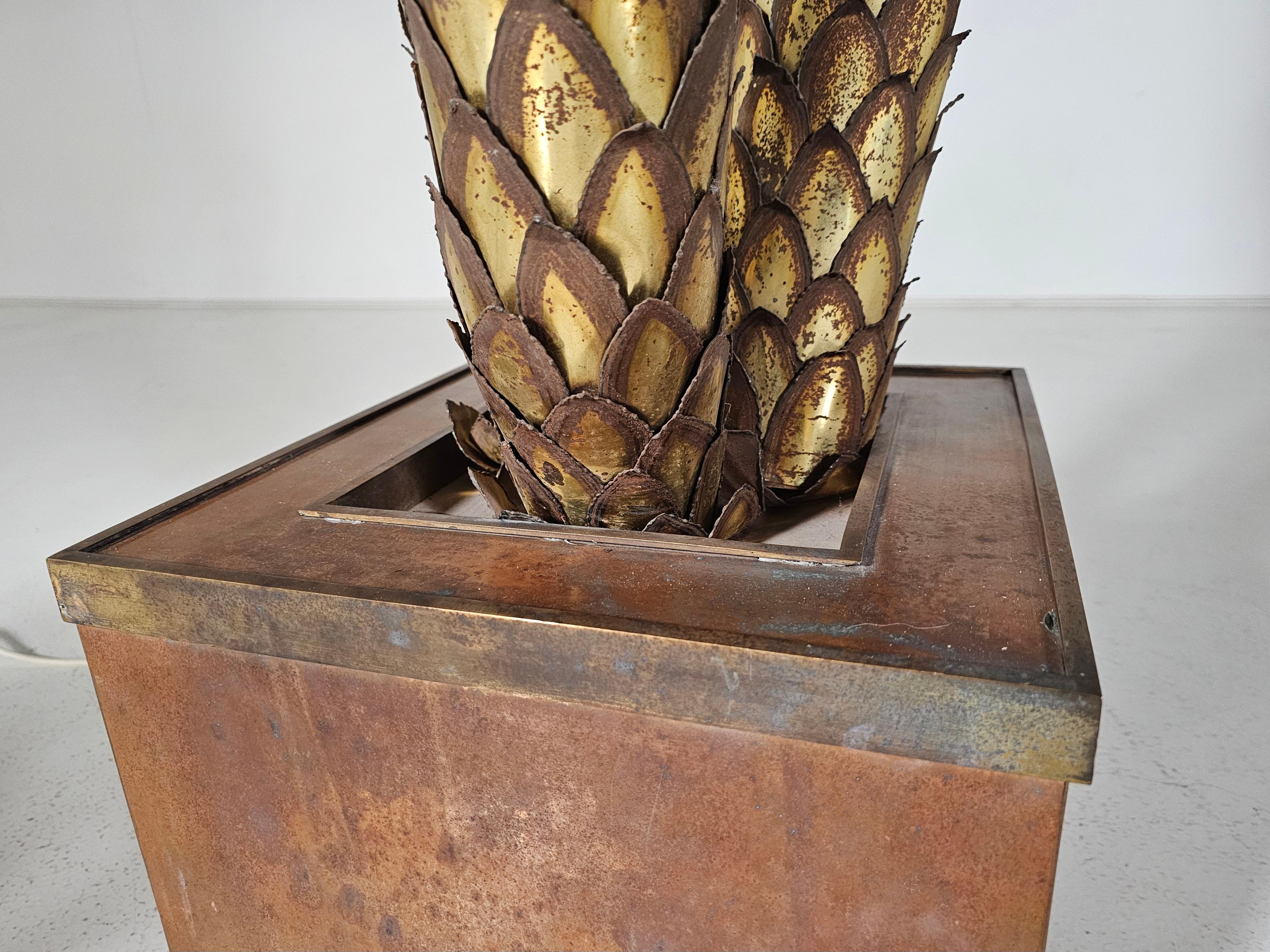 Lampe de palmier Maison Jansen XXL en laiton, années 1960 en vente 4