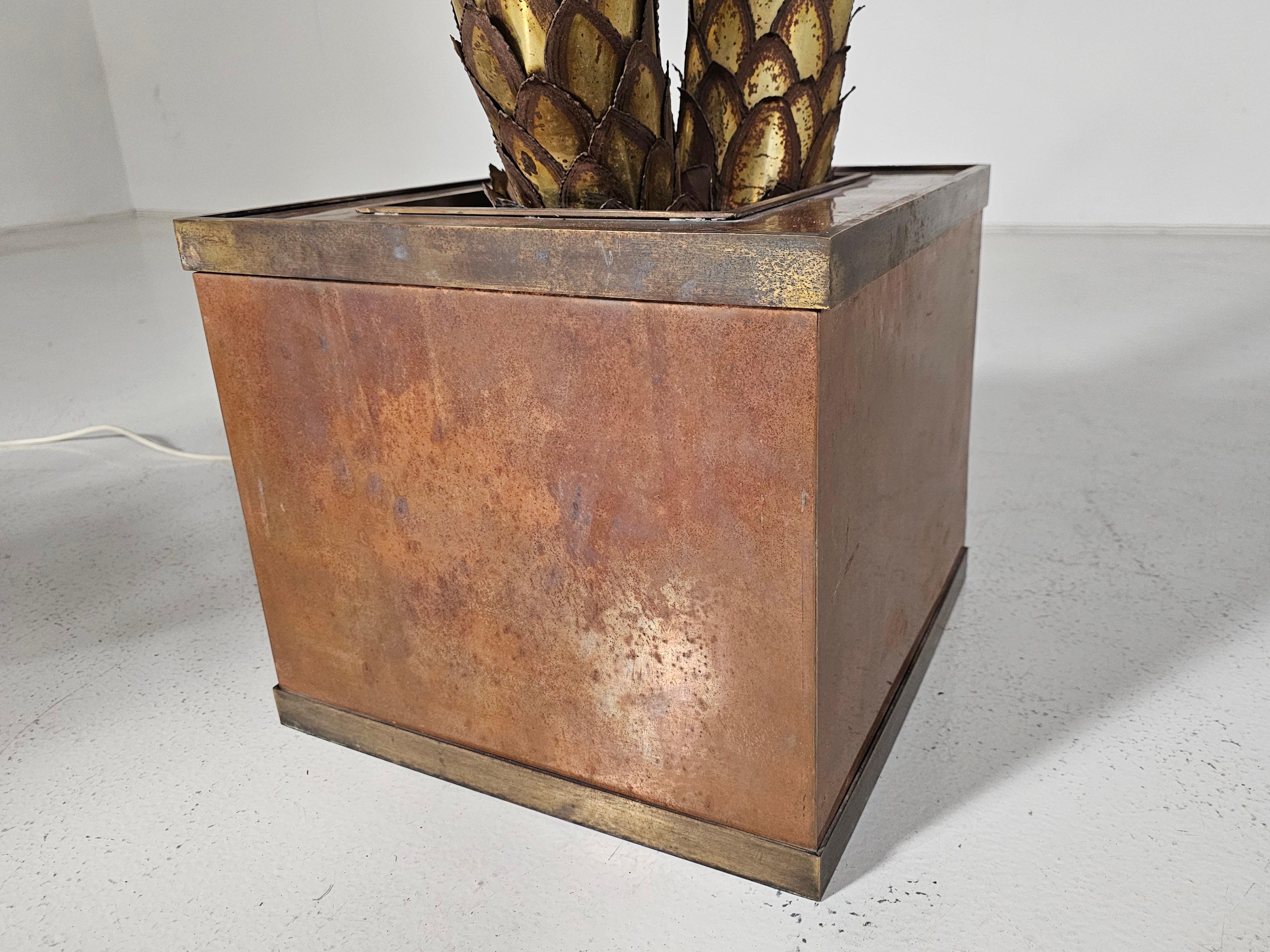 Lampe de palmier Maison Jansen XXL en laiton, années 1960 en vente 6