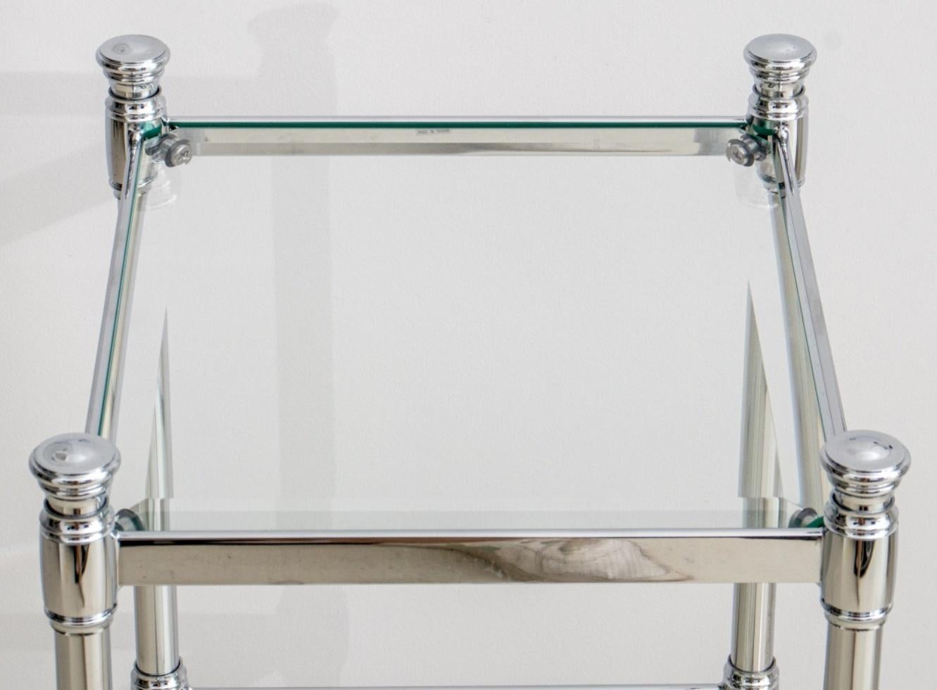 Glass Maison Jensen Style Side Table Etagere For Sale