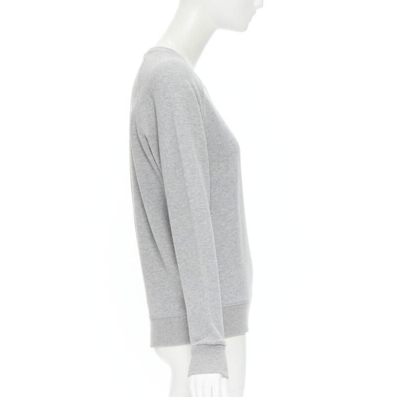 MAISON KITSUNE 100% cotton jersey fox embroidery logo pullover sweater XXS In Excellent Condition For Sale In Hong Kong, NT