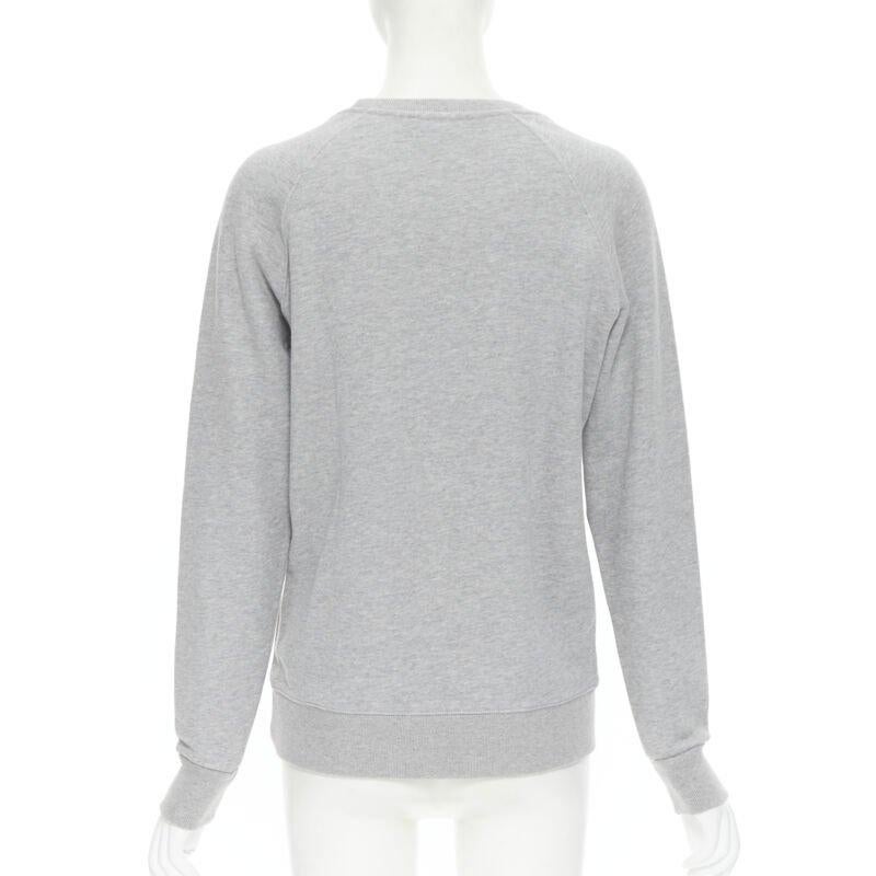 Women's MAISON KITSUNE 100% cotton jersey fox embroidery logo pullover sweater XXS For Sale