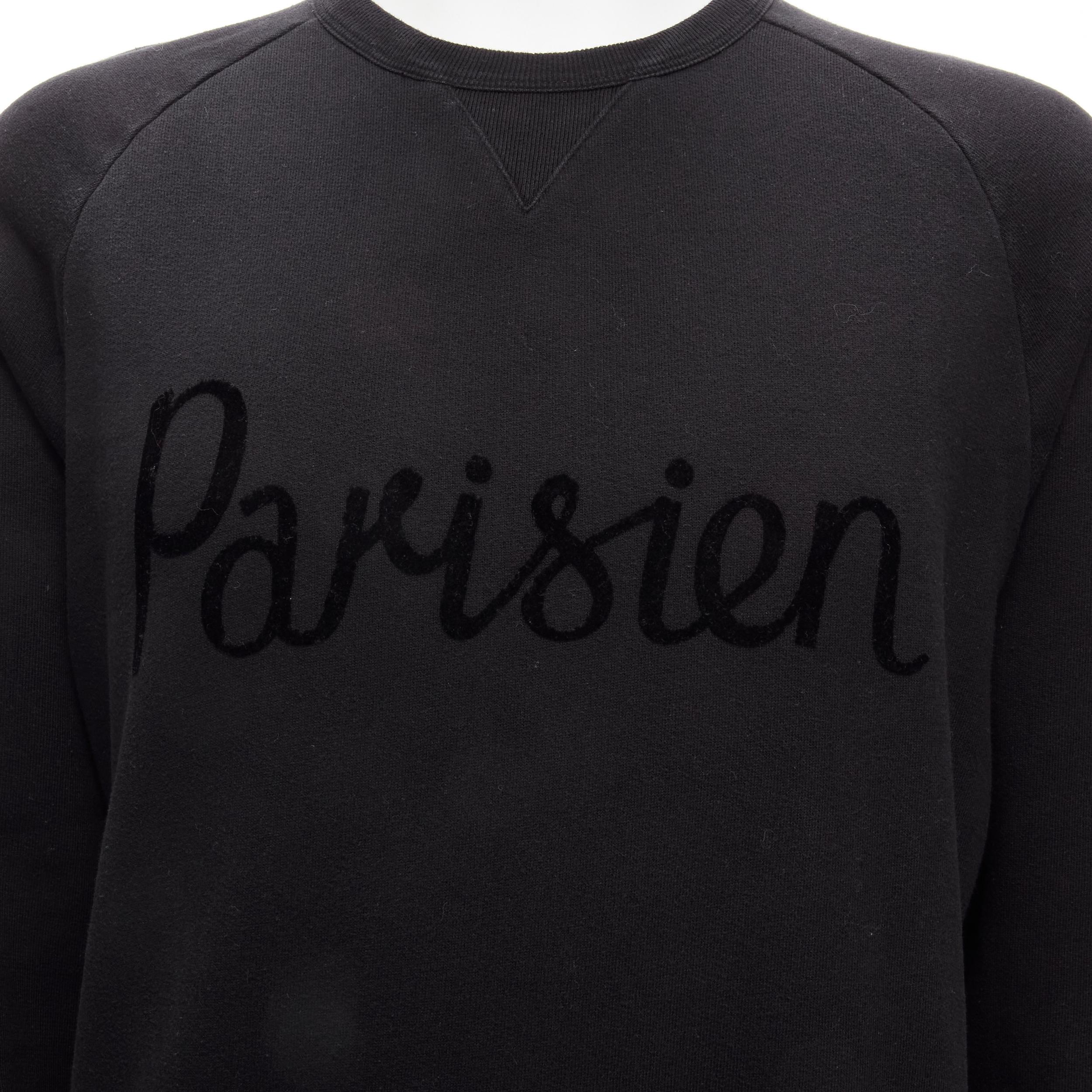 MAISON KITSUNE black velvet Parisien applique cotton crew sweatshirt M
Reference: YNWG/A00105
Brand: Maison Kitsune
Material: Cotton
Color: Black
Pattern: Solid
Closure: Pullover
Made in: Portugal

CONDITION:
Condition: Good, this item was pre-owned