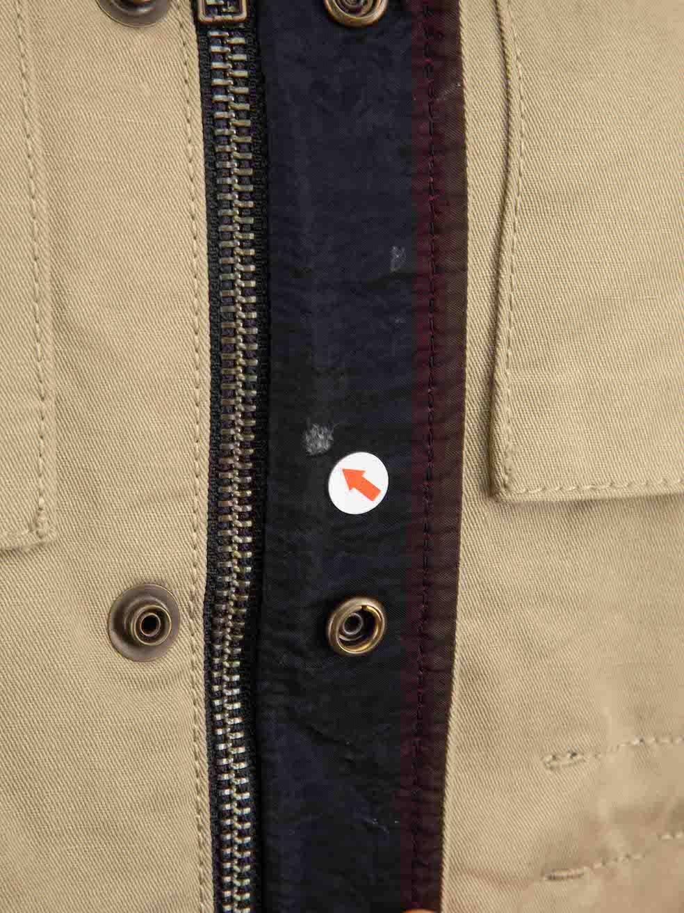 Women's Maison Kitsuné Khaki Pocket Detail Utility Jacket Size XS For Sale