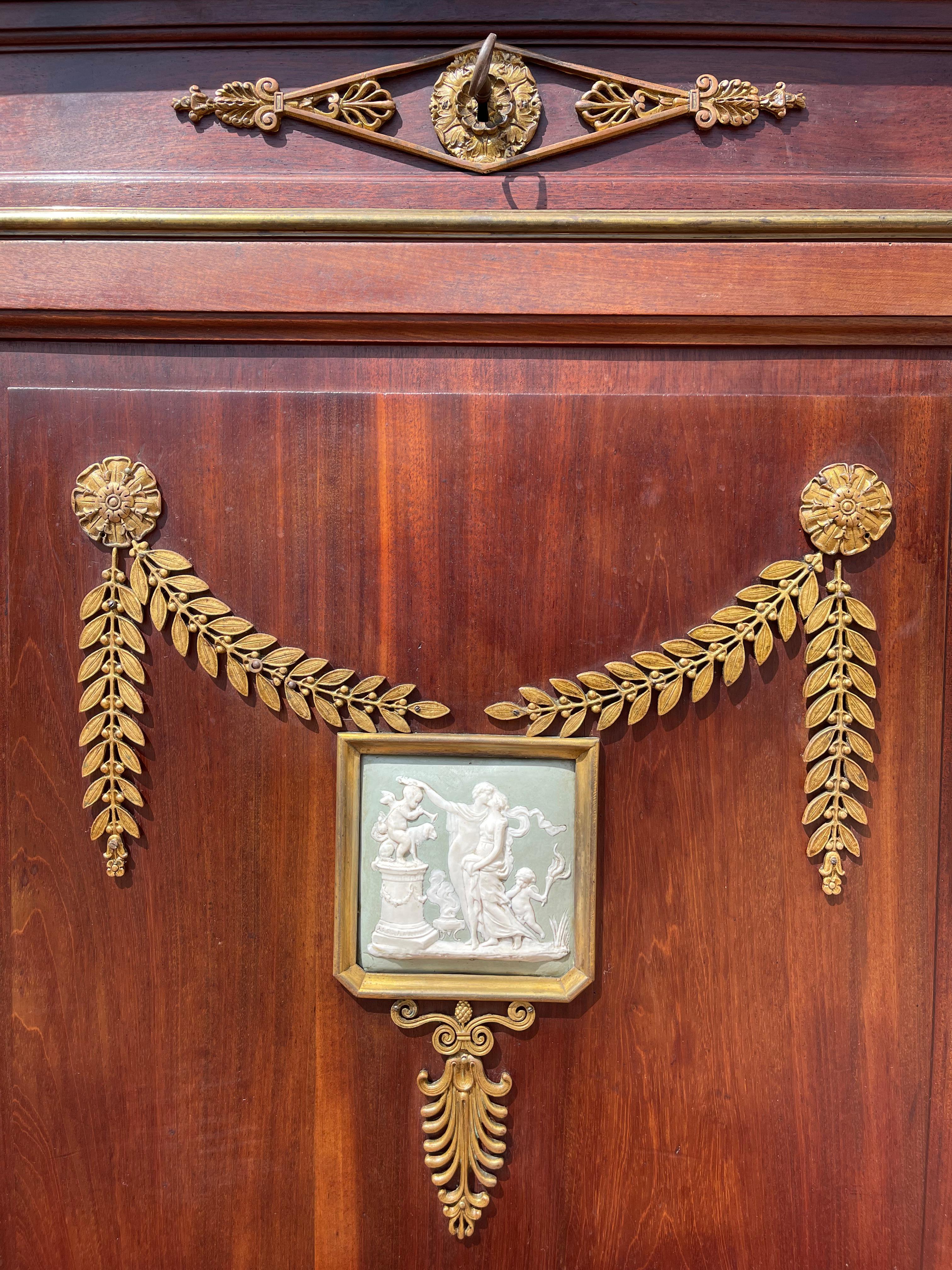 Krieger, Louis XVI / Napoleon III Style Mahogany & Bronze Sideboard For Sale 5