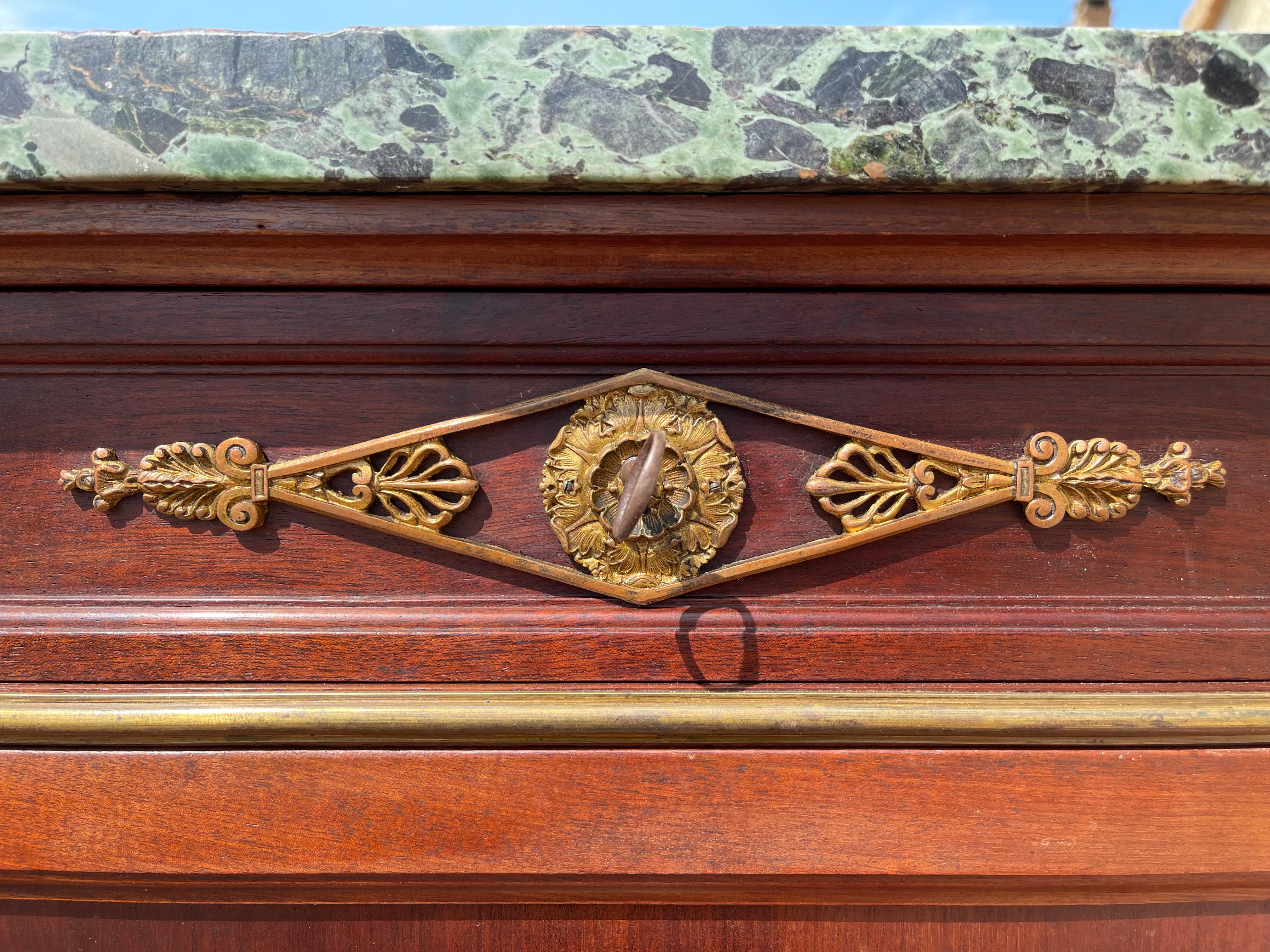 Krieger, Louis XVI / Napoleon III Style Mahogany & Bronze Sideboard For Sale 6