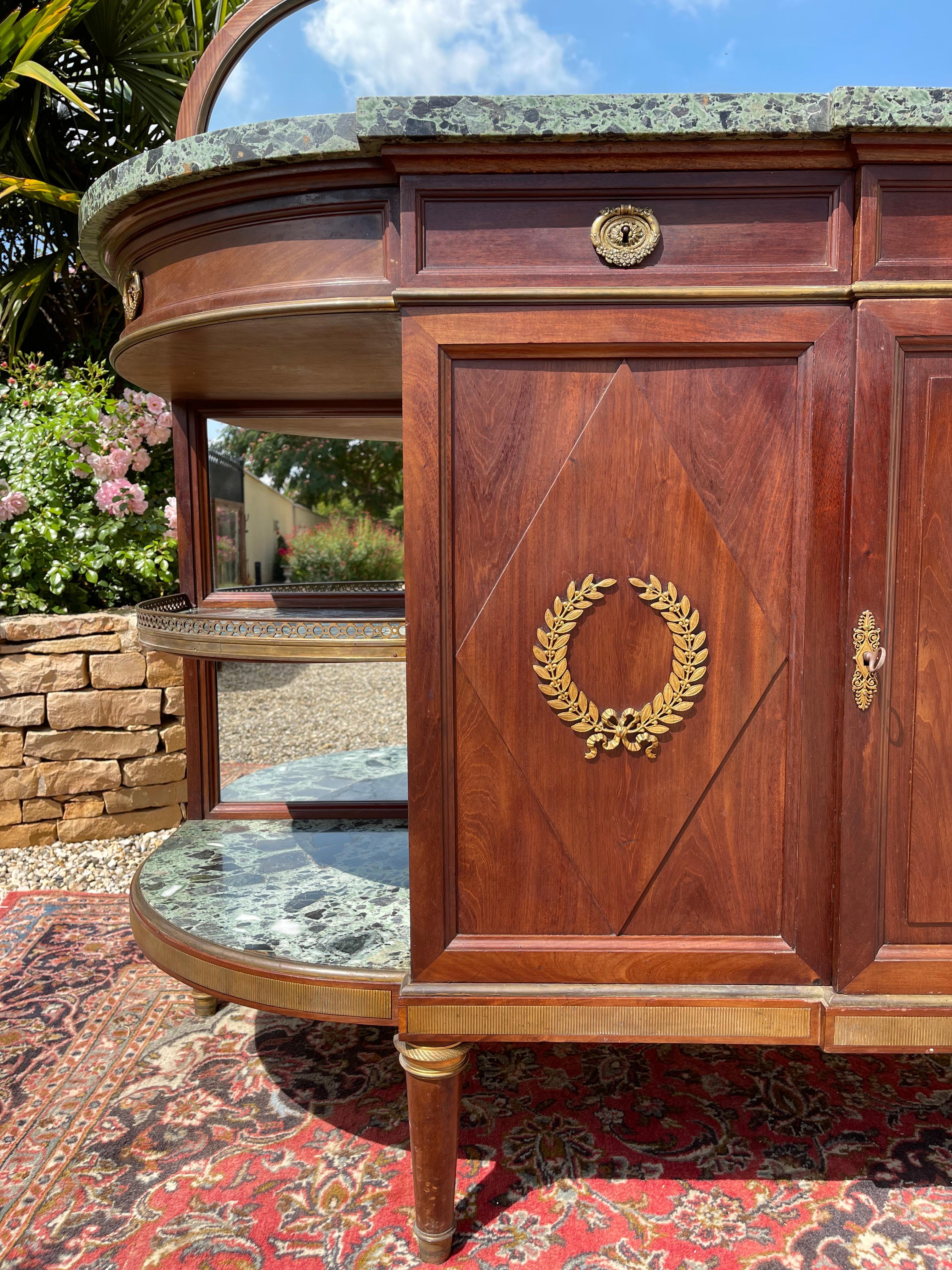 Krieger, Louis XVI / Napoleon III Style Mahogany & Bronze Sideboard For Sale 8