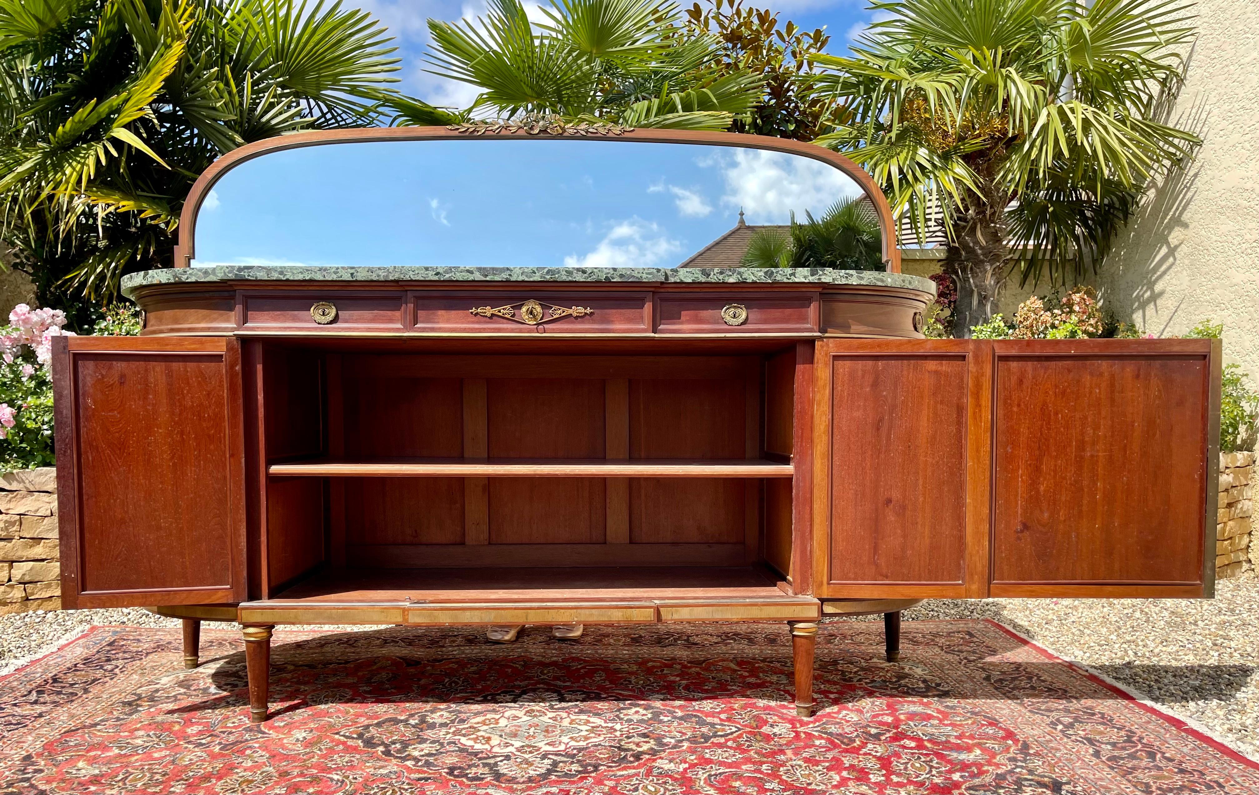 Krieger, Louis XVI / Napoleon III Style Mahogany & Bronze Sideboard For Sale 11