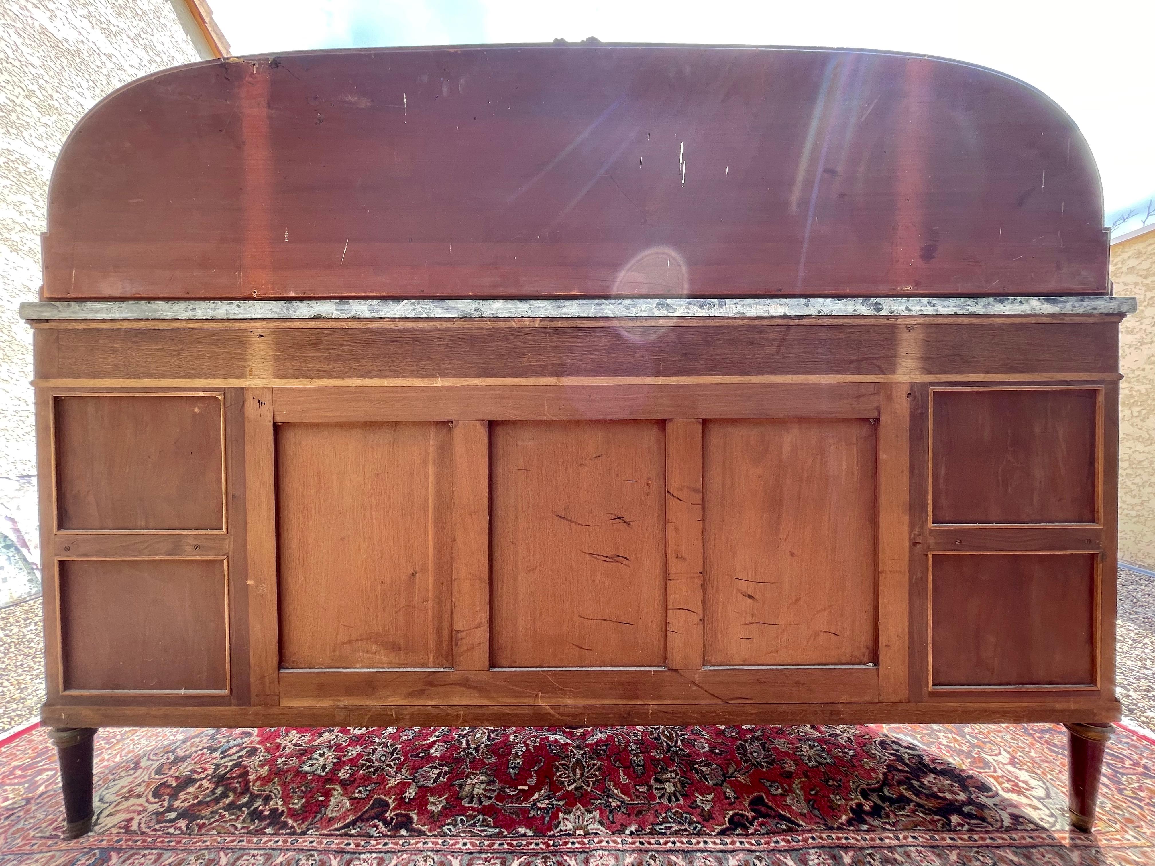 Krieger, Louis XVI / Napoleon III Style Mahogany & Bronze Sideboard For Sale 14