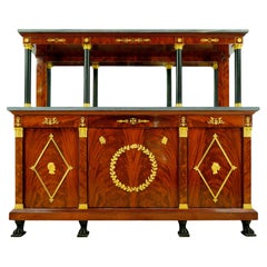 Maison Krieger French Empire Sideboard Mahogany Gilt Bronze