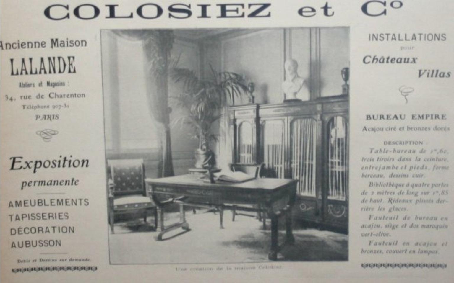 Maison Lalande Mahogany Library Furniture, Paris, 1890-1900 For Sale 1