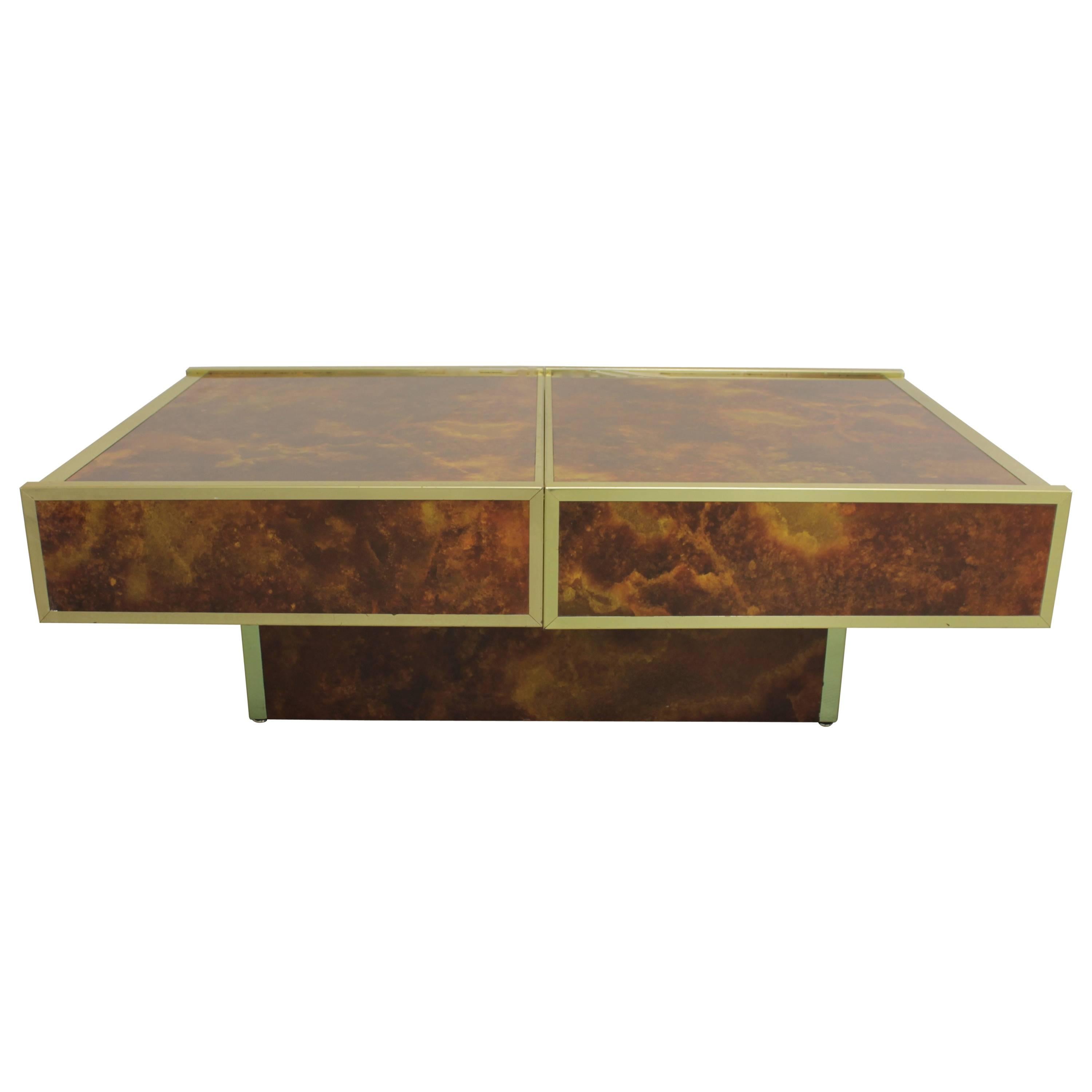 Maison Lancel Cocktail or Coffee Table Bar For Sale