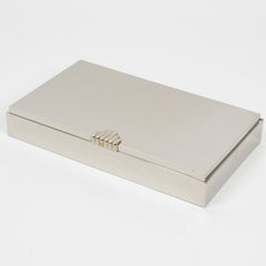 Maison Lancel Paris Chrome Decorative Lidded Box