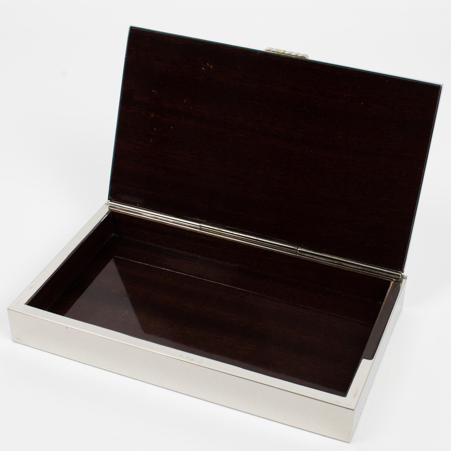 Caja decorativa con tapa cromada Maison Lancel Paris Pulido en venta