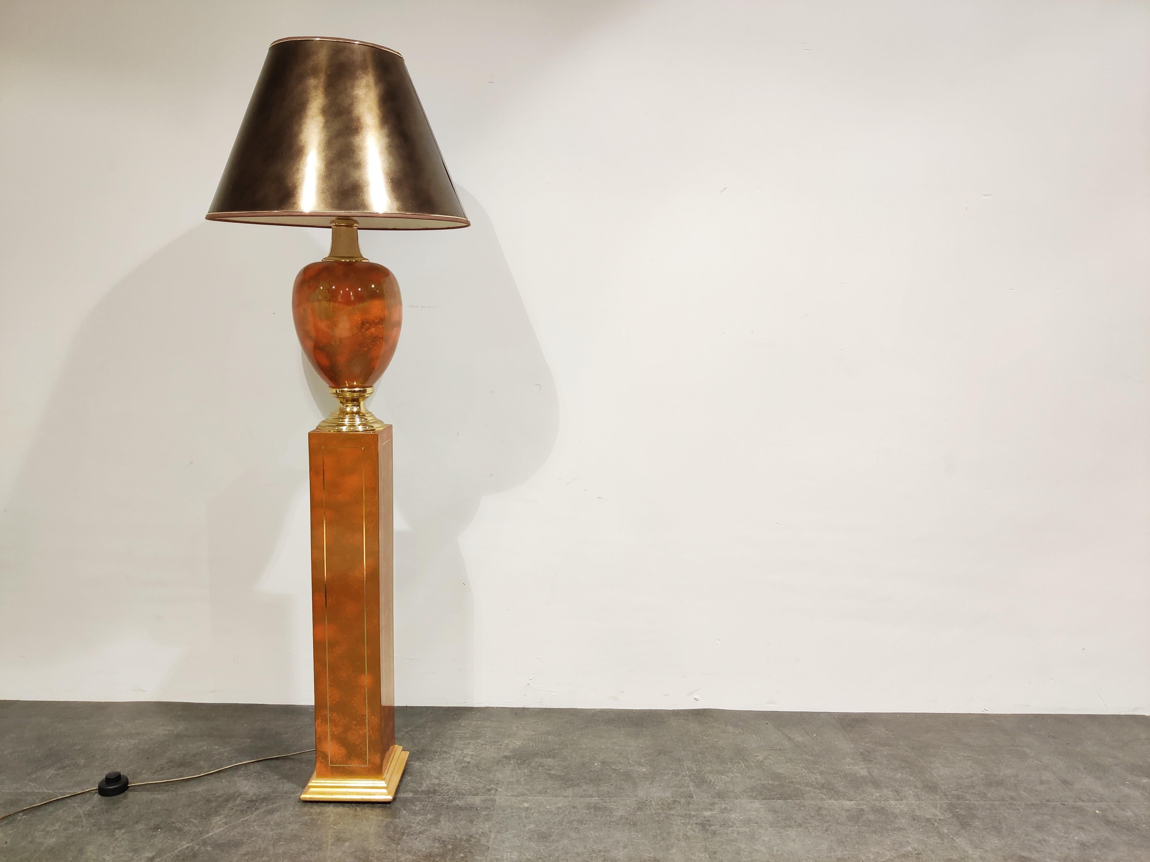 Maison Le Dauphin, Stehlampe, 1980er-Jahre (Hollywood Regency) im Angebot