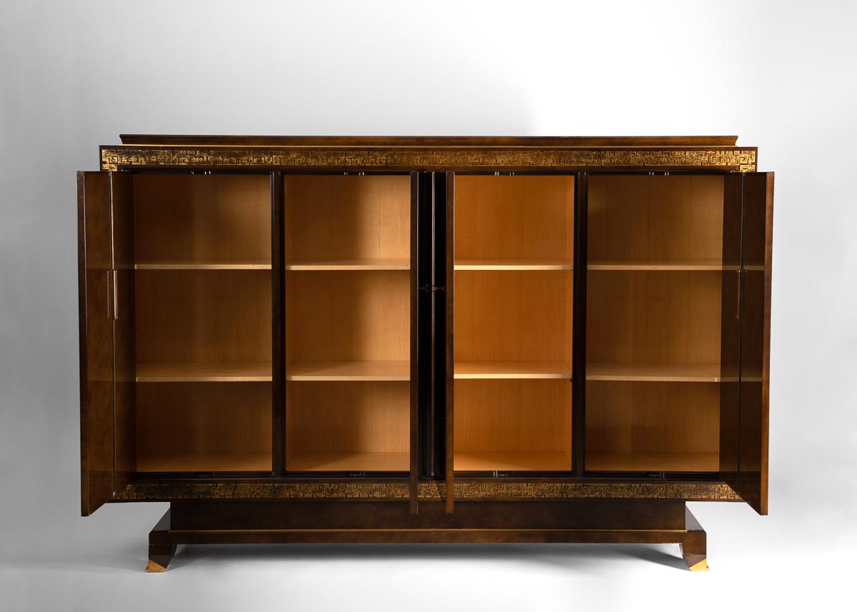 Maison Leleu, Four-Door Cabinet, France, 1961 In Good Condition For Sale In New York, NY