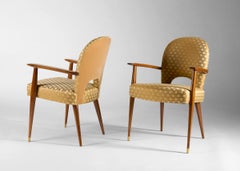 Maison Leleu, Pair of Armchairs, France, circa 1960