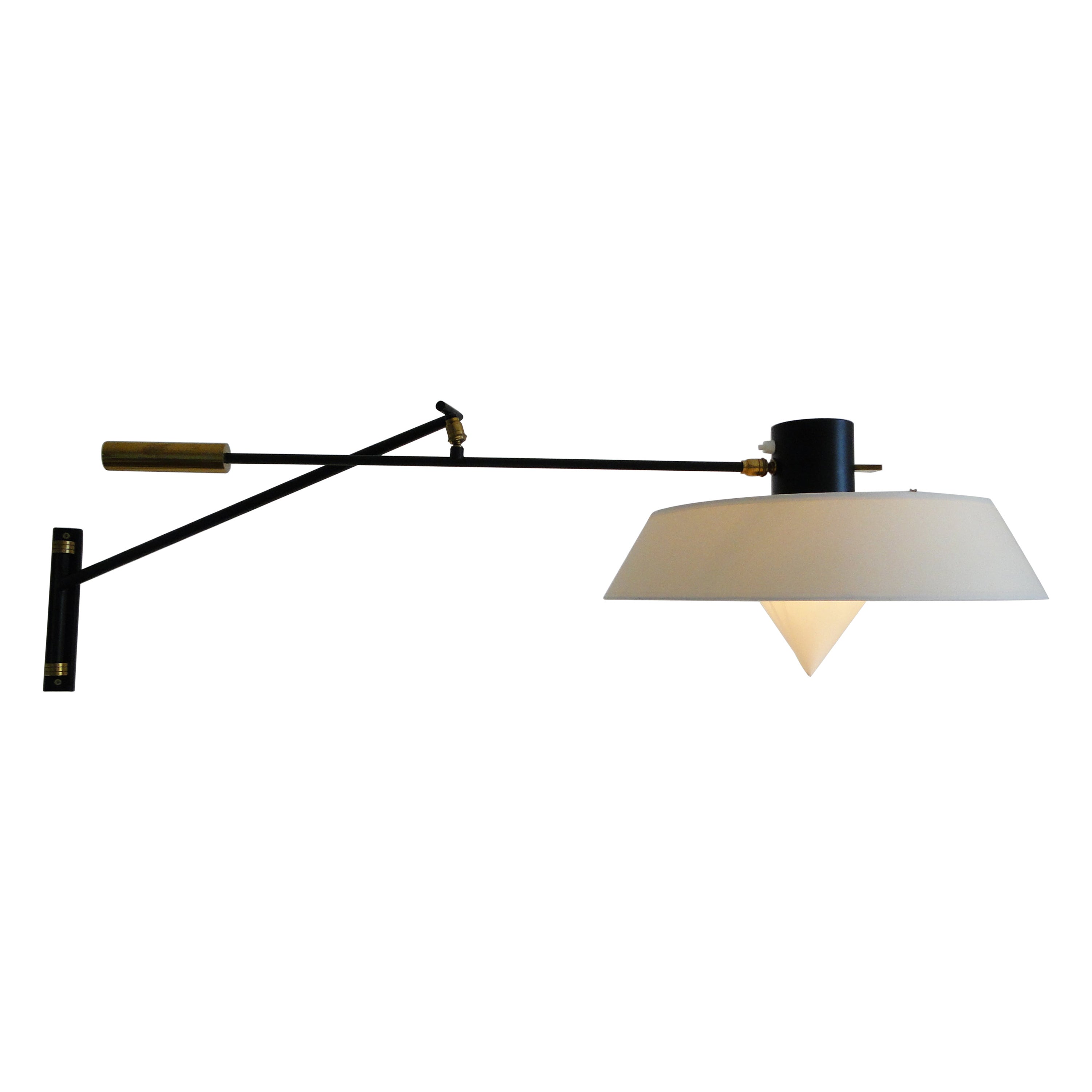 Maison Lunel Articulated Adjustable Sconce Lamp Wall lamp Counterweight  France