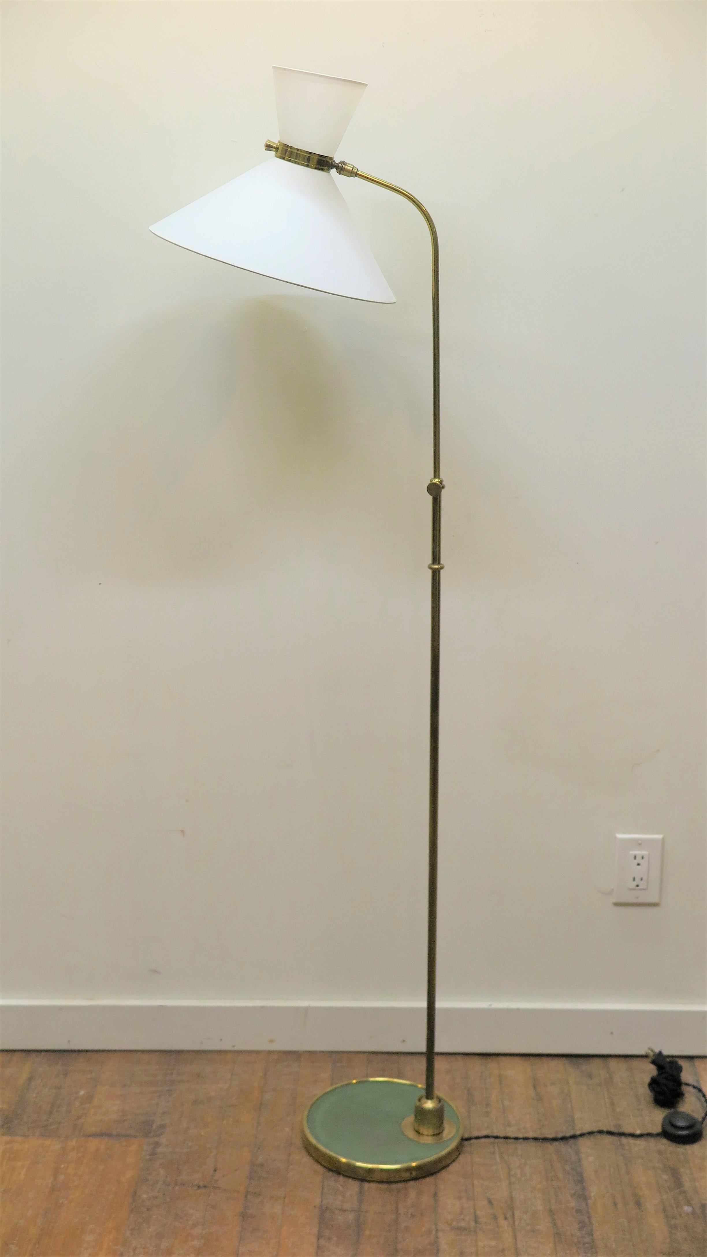 Maison Lunel Articulating Brass Floor Lamp In Good Condition In New York, NY