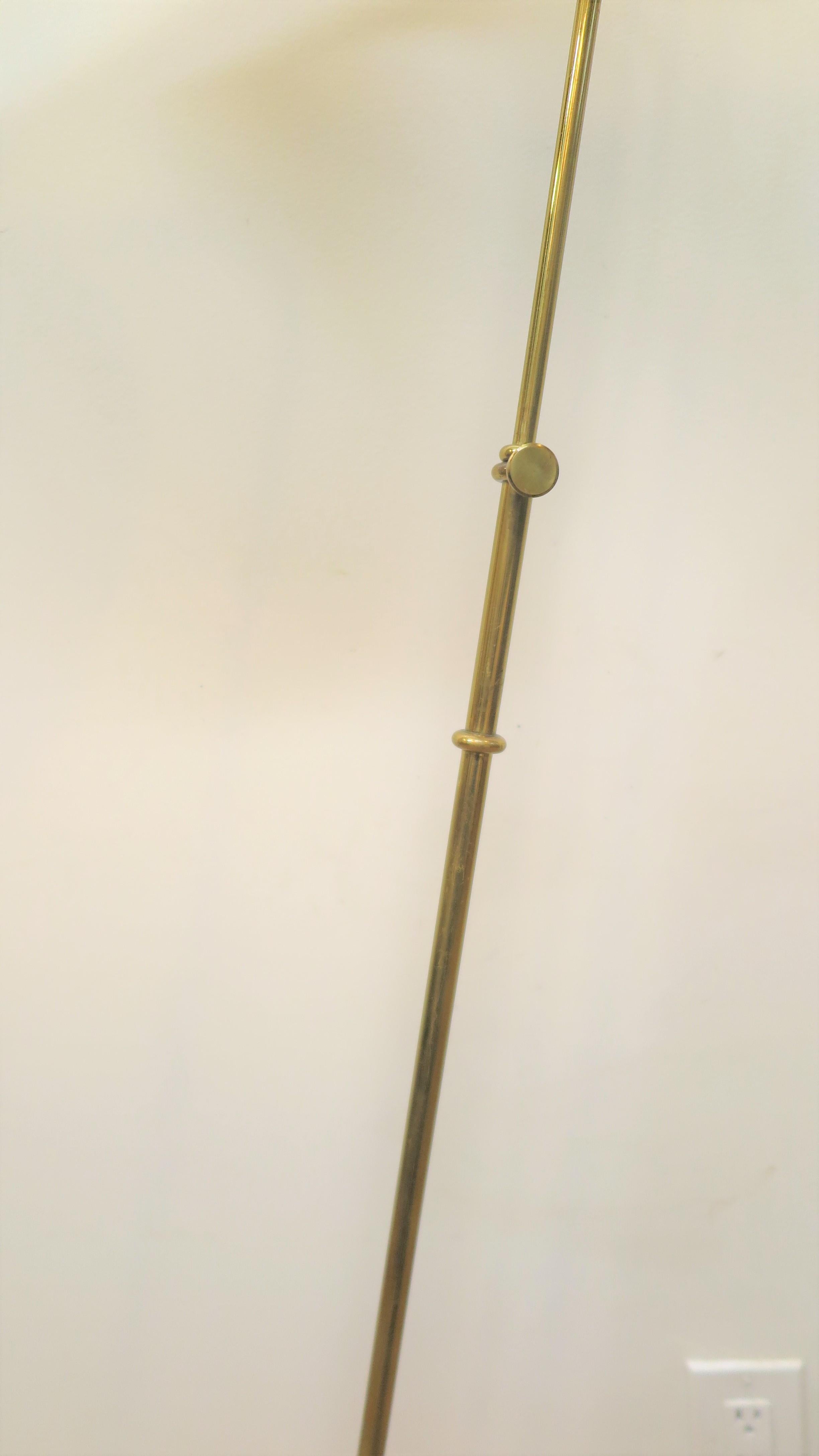 Mid-20th Century Maison Lunel Articulating Brass Floor Lamp