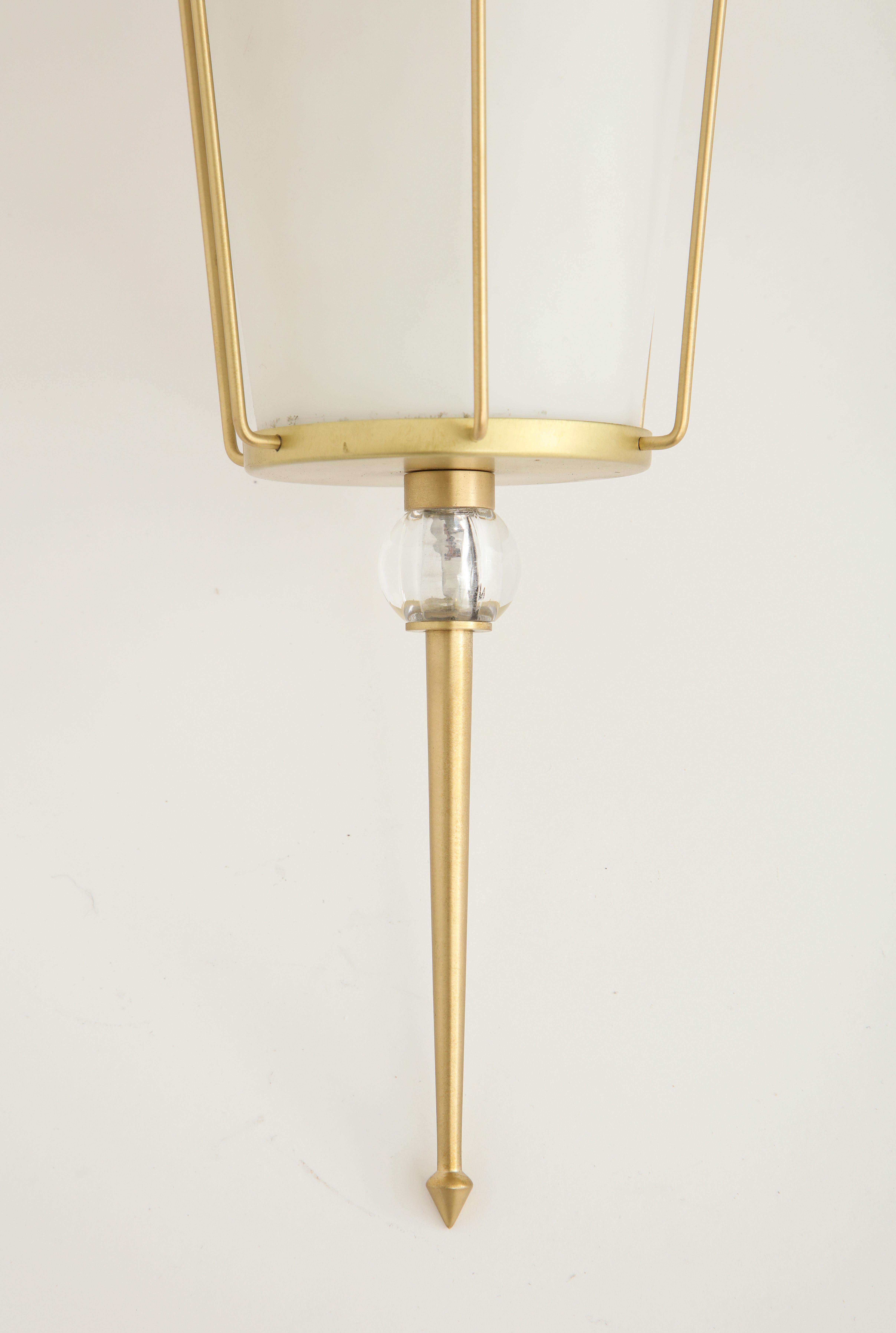 Maison Lunel Brass Lantern Sconces 4