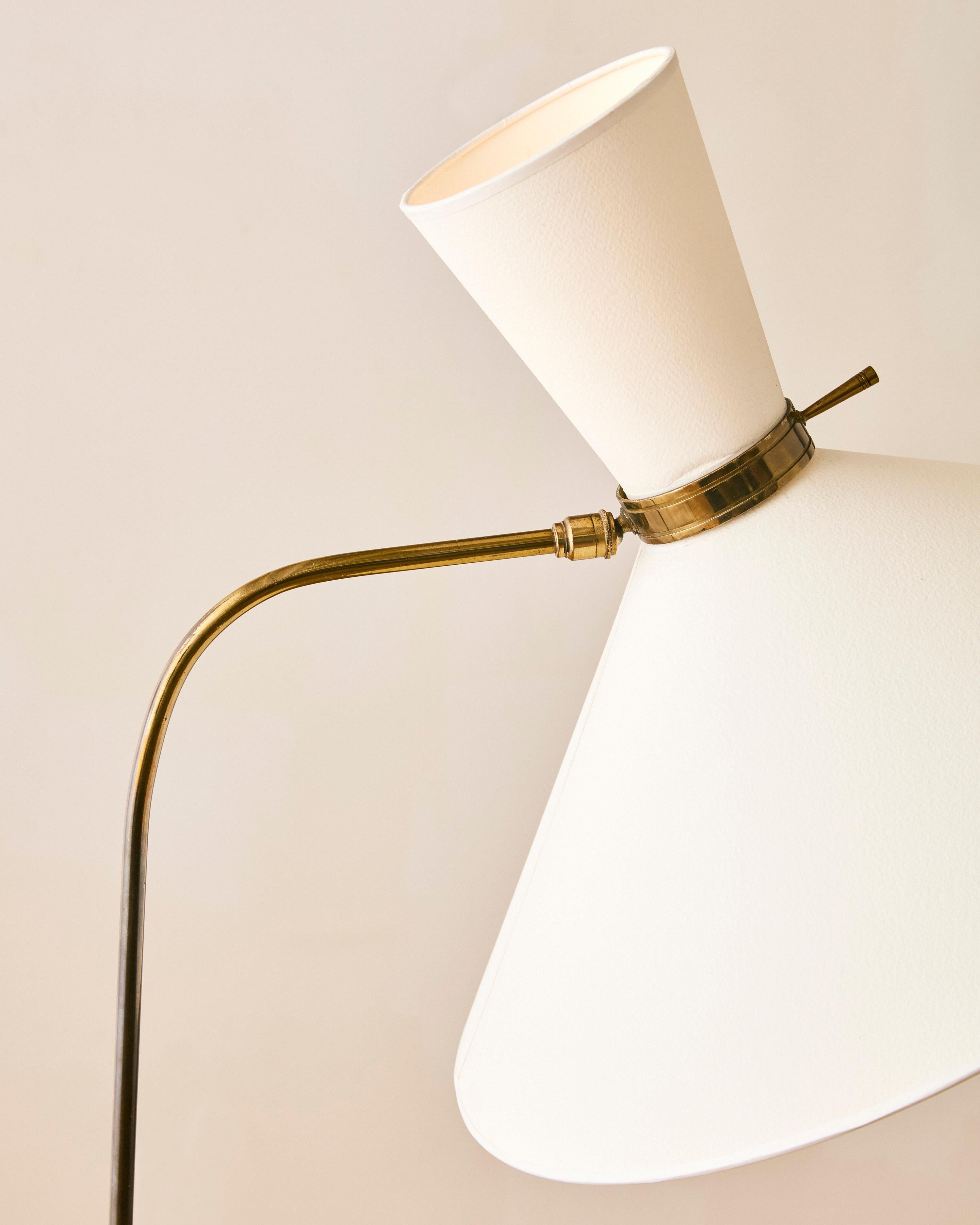 Maison Lunel Dual Conical Shade Floor Lamp For Sale 4