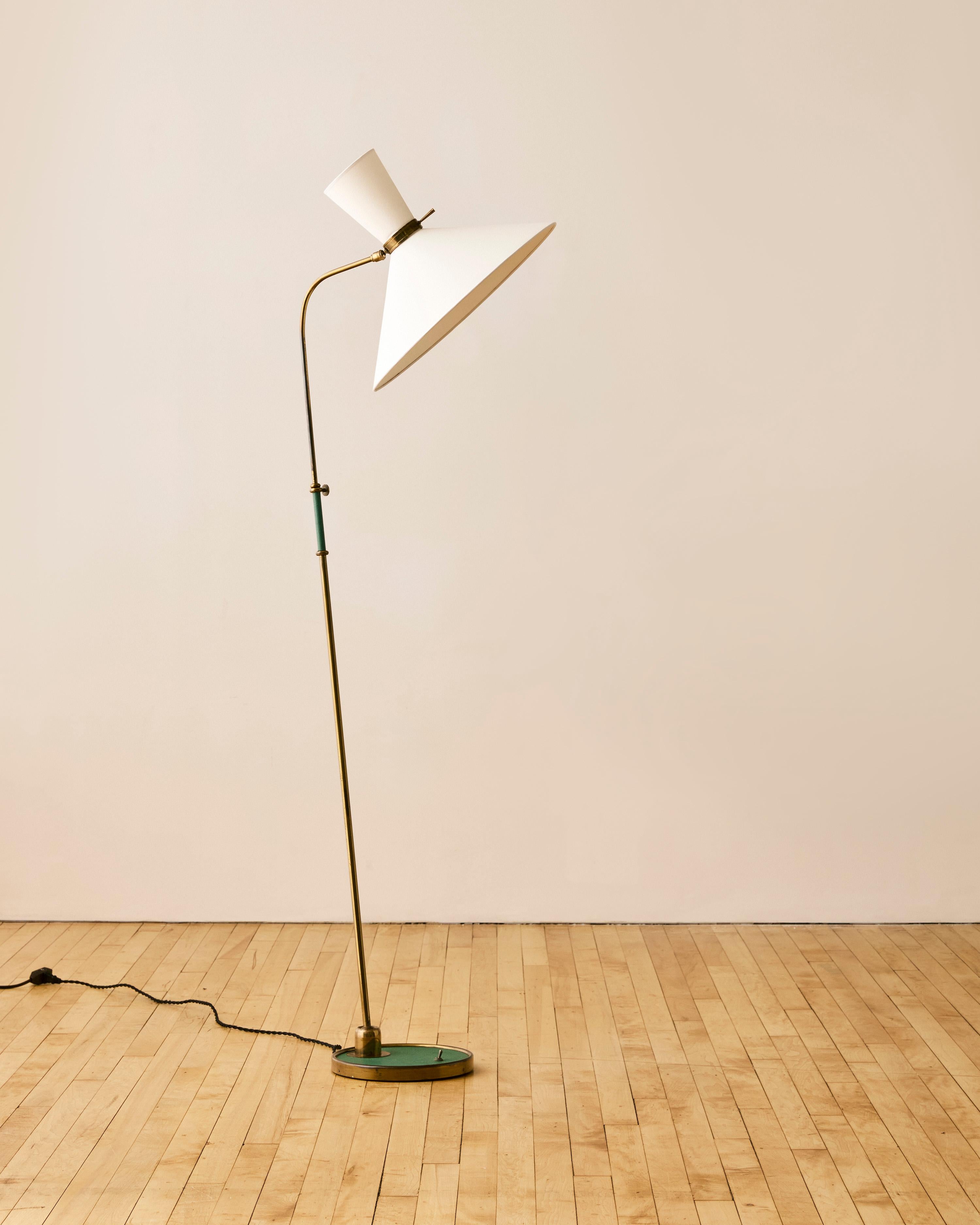 Maison Lunel Dual Conical Shade Floor Lamp In Good Condition For Sale In Long Island City, NY