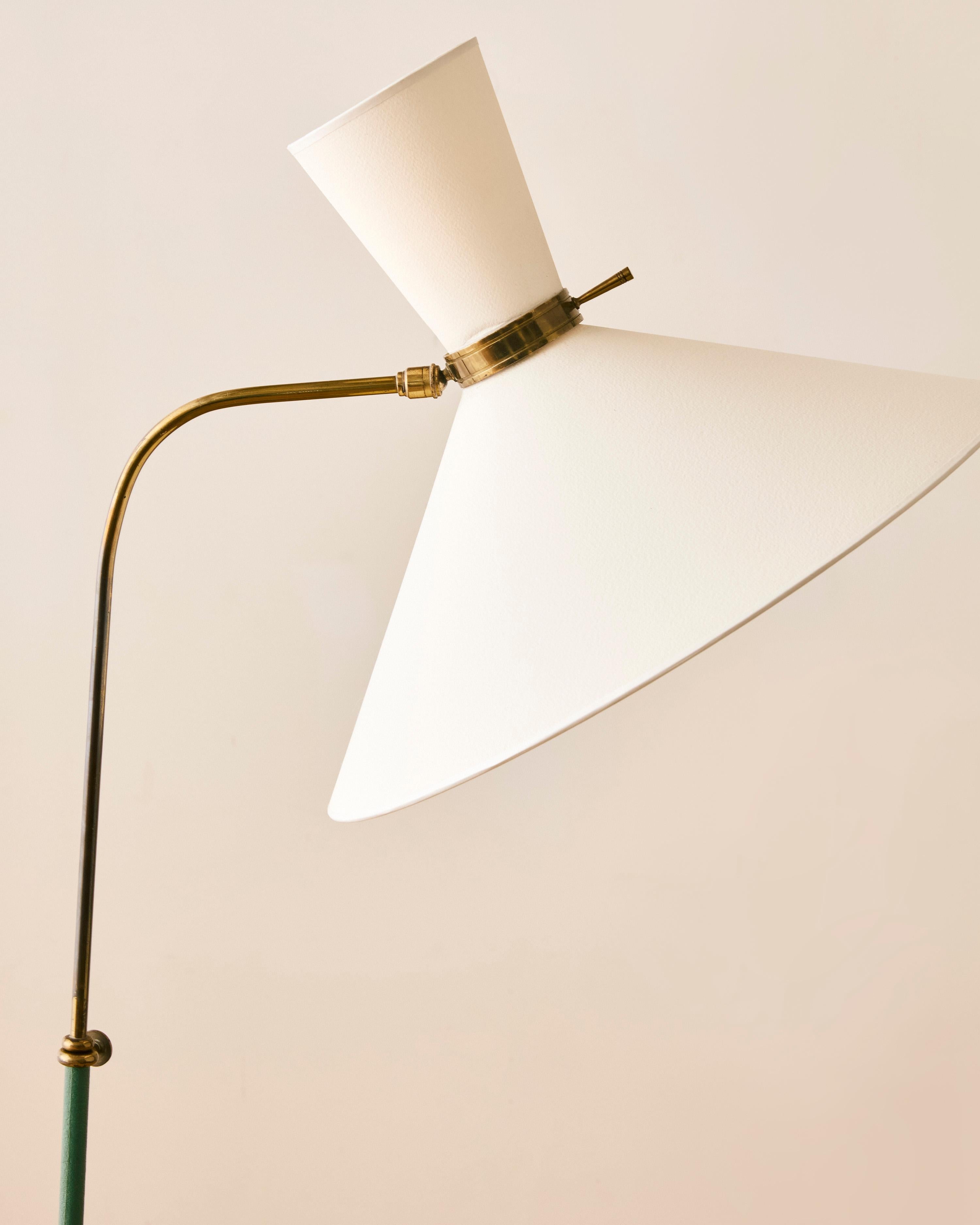 Maison Lunel Dual Conical Shade Floor Lamp For Sale 1