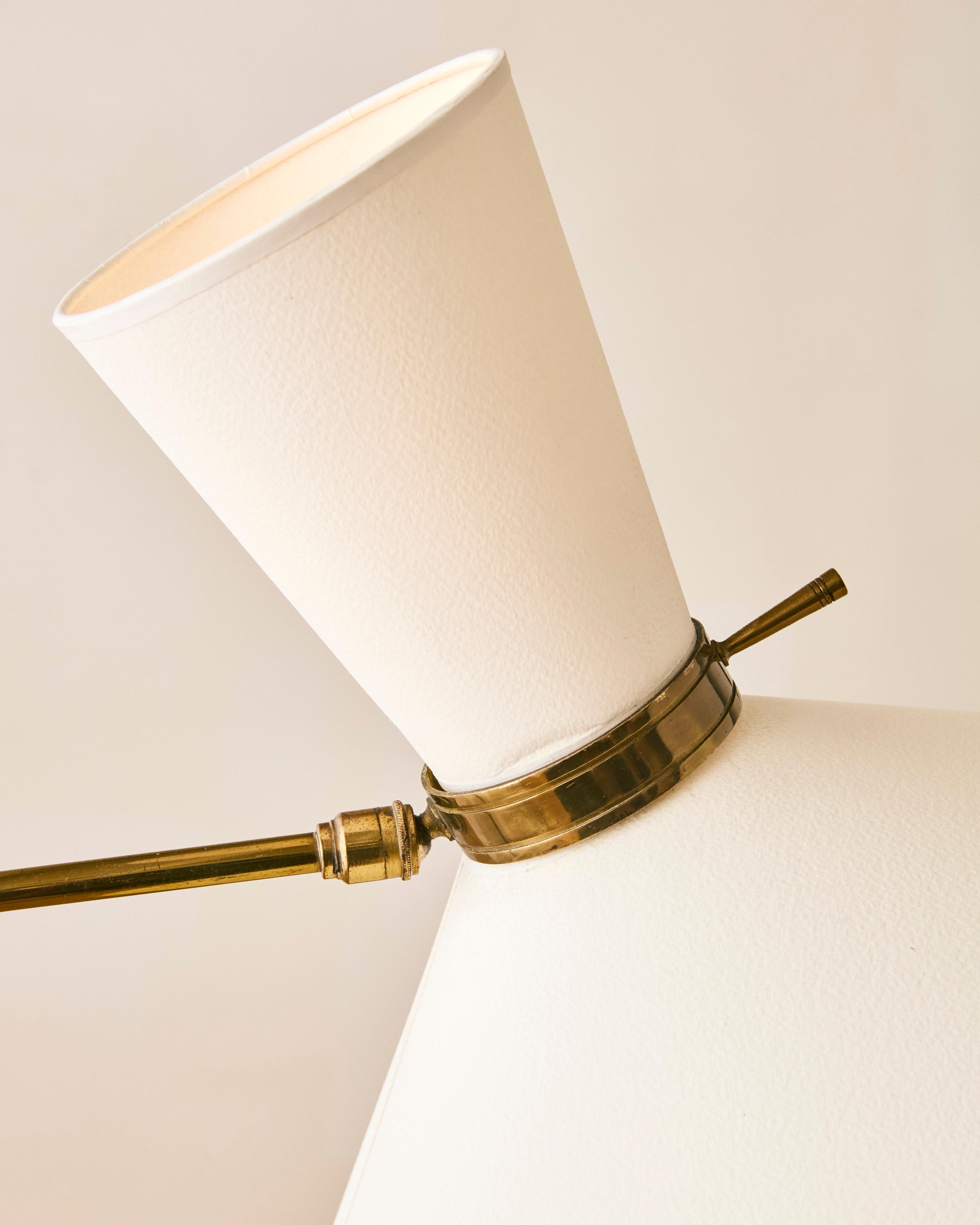 Maison Lunel Dual Conical Shade Floor Lamp For Sale 3