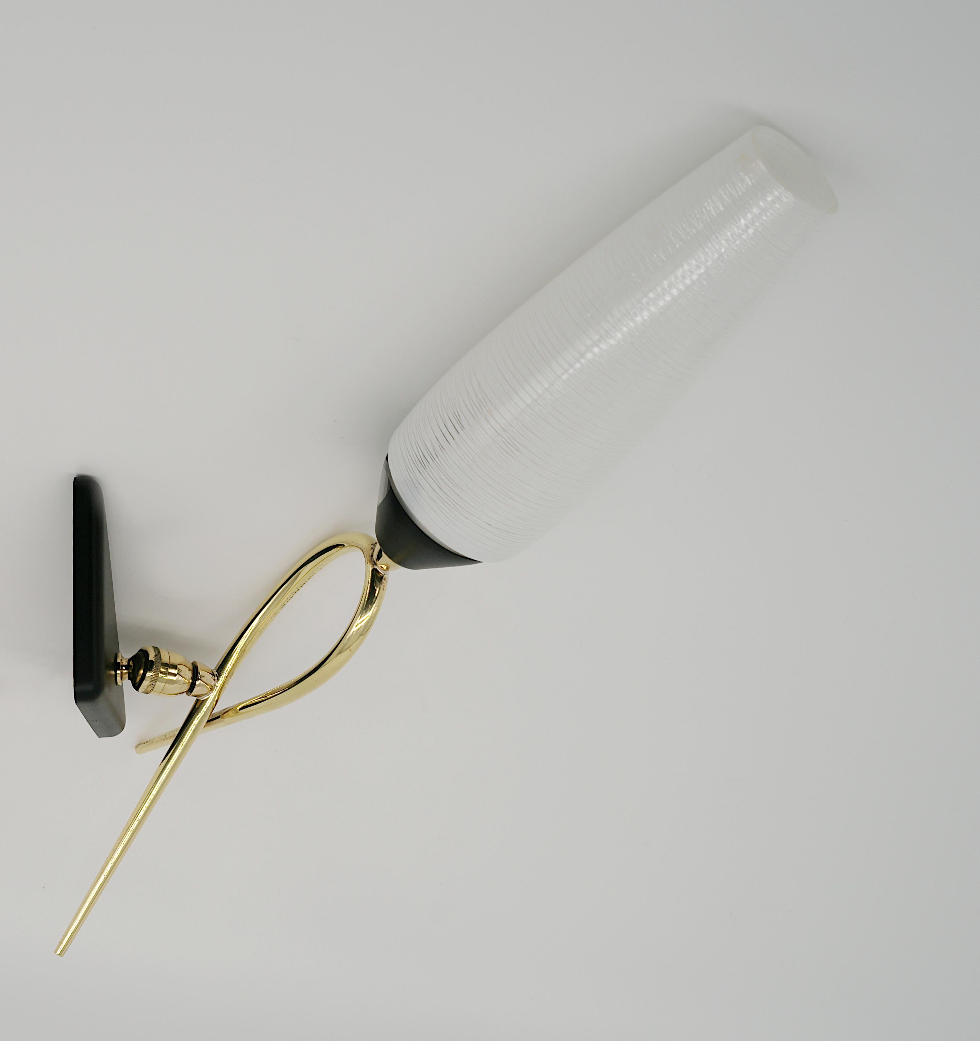 Maison Lunel French Midcentury Rotary Wall Light Pair, 1950s For Sale 5