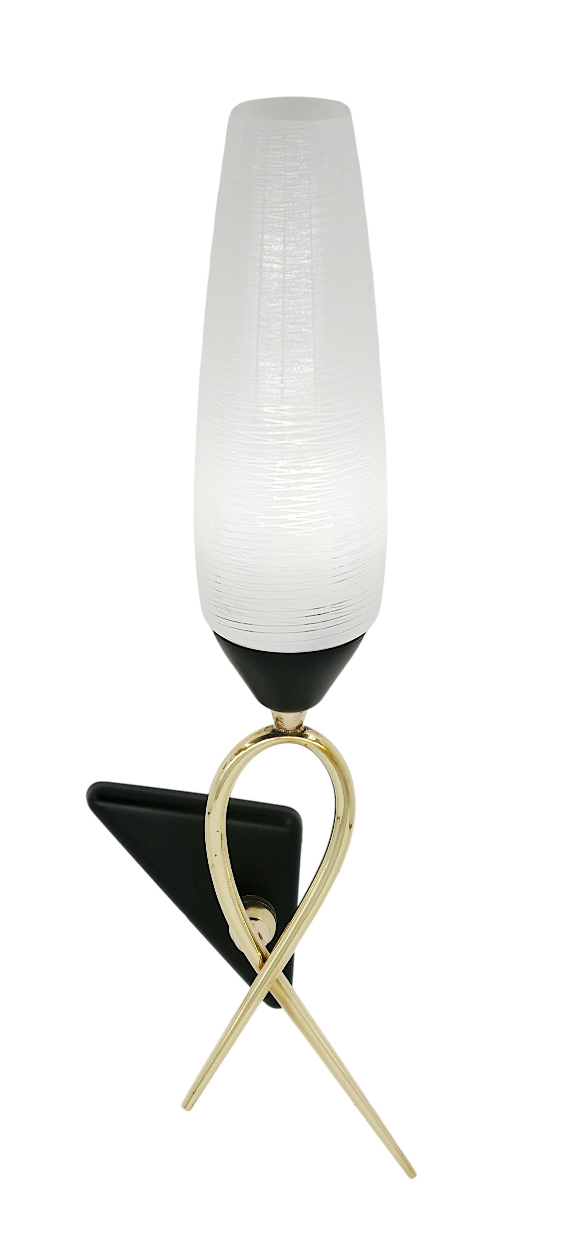 Maison Lunel French Midcentury Rotary Wall Light Pair, 1950s For Sale 7
