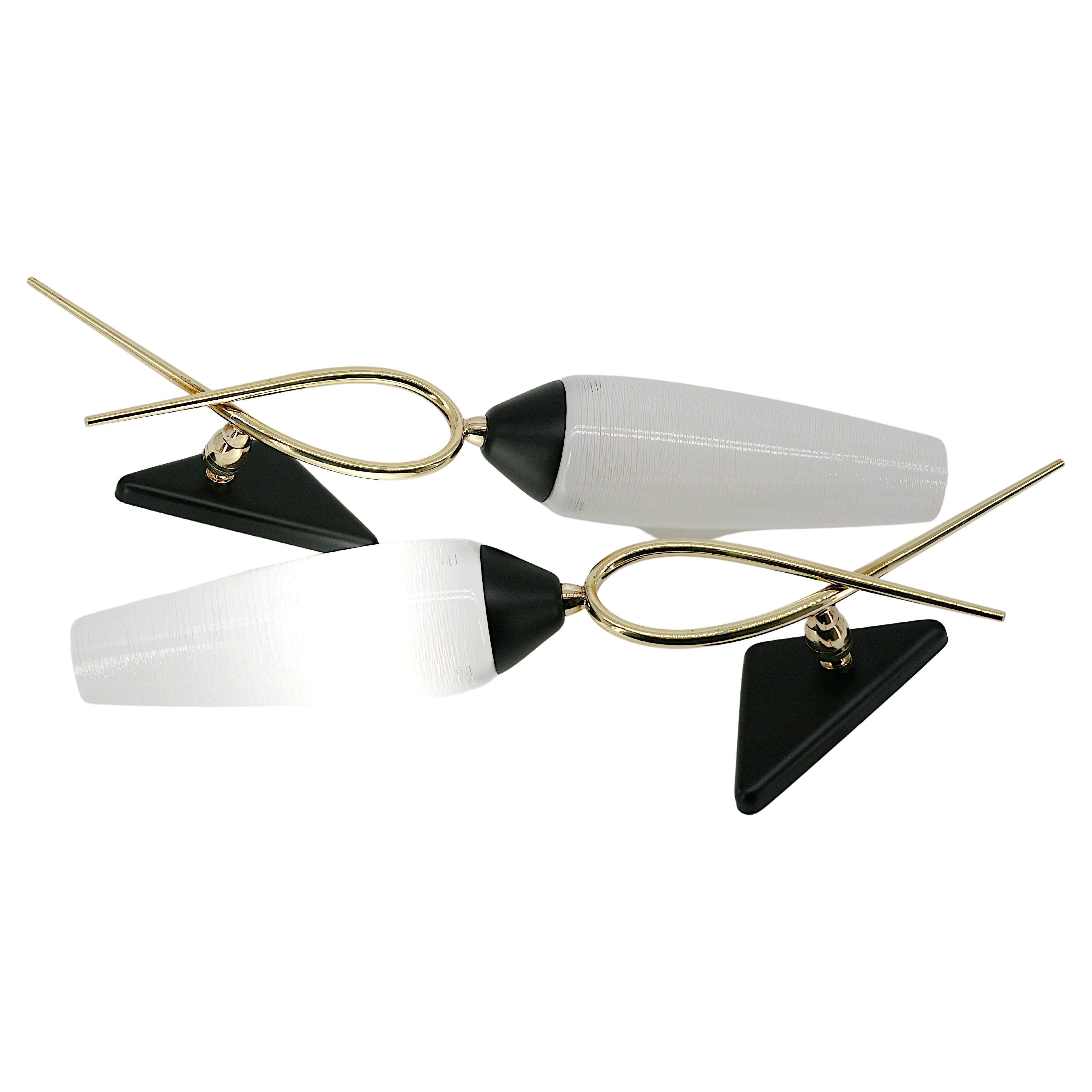 Maison Lunel French Midcentury Rotary Wall Light Pair, 1950s For Sale 8