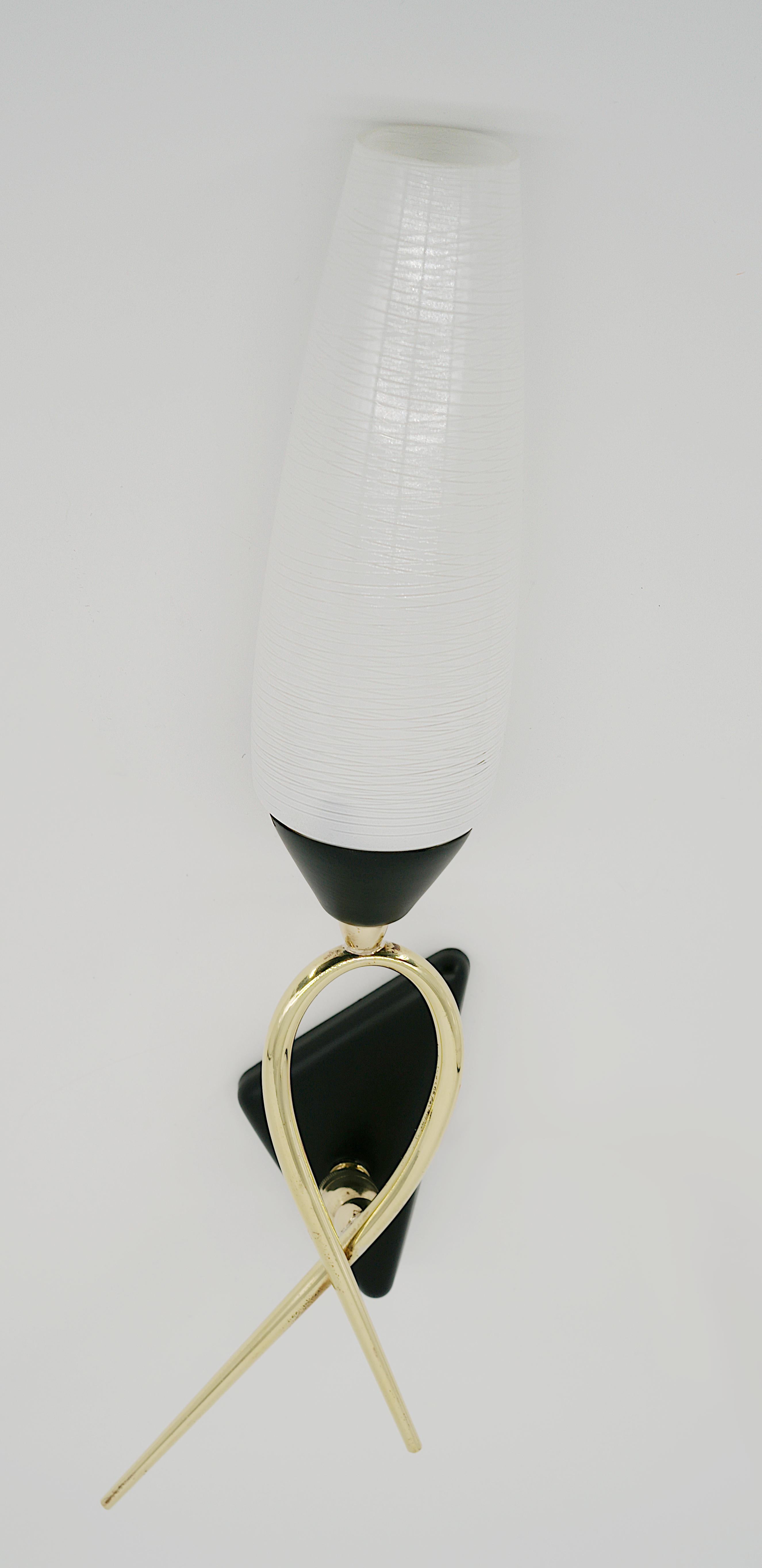 Maison Lunel French Midcentury Rotary Wall Light Pair, 1950s For Sale 1