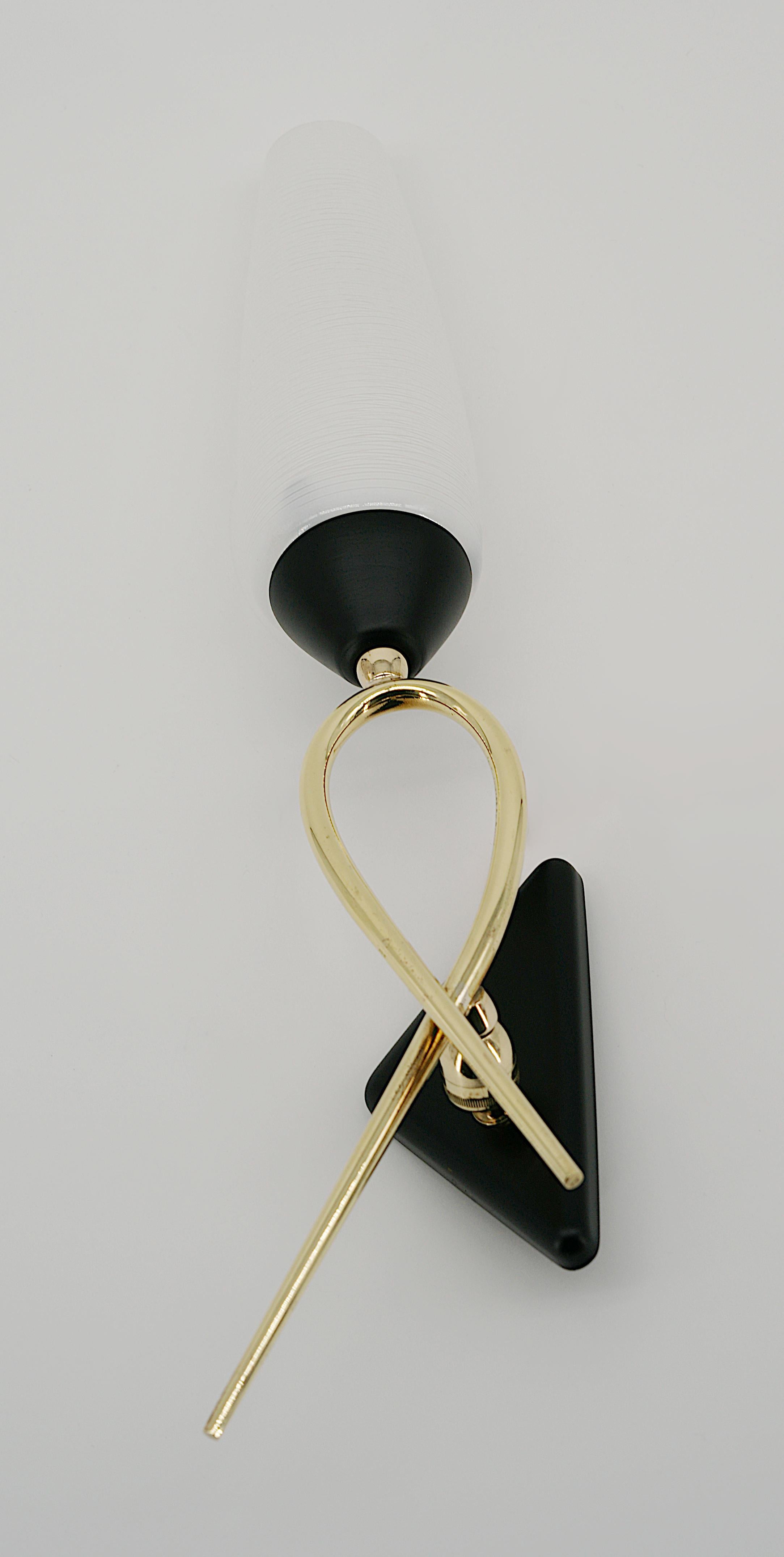Maison Lunel French Midcentury Rotary Wall Light Pair, 1950s For Sale 2