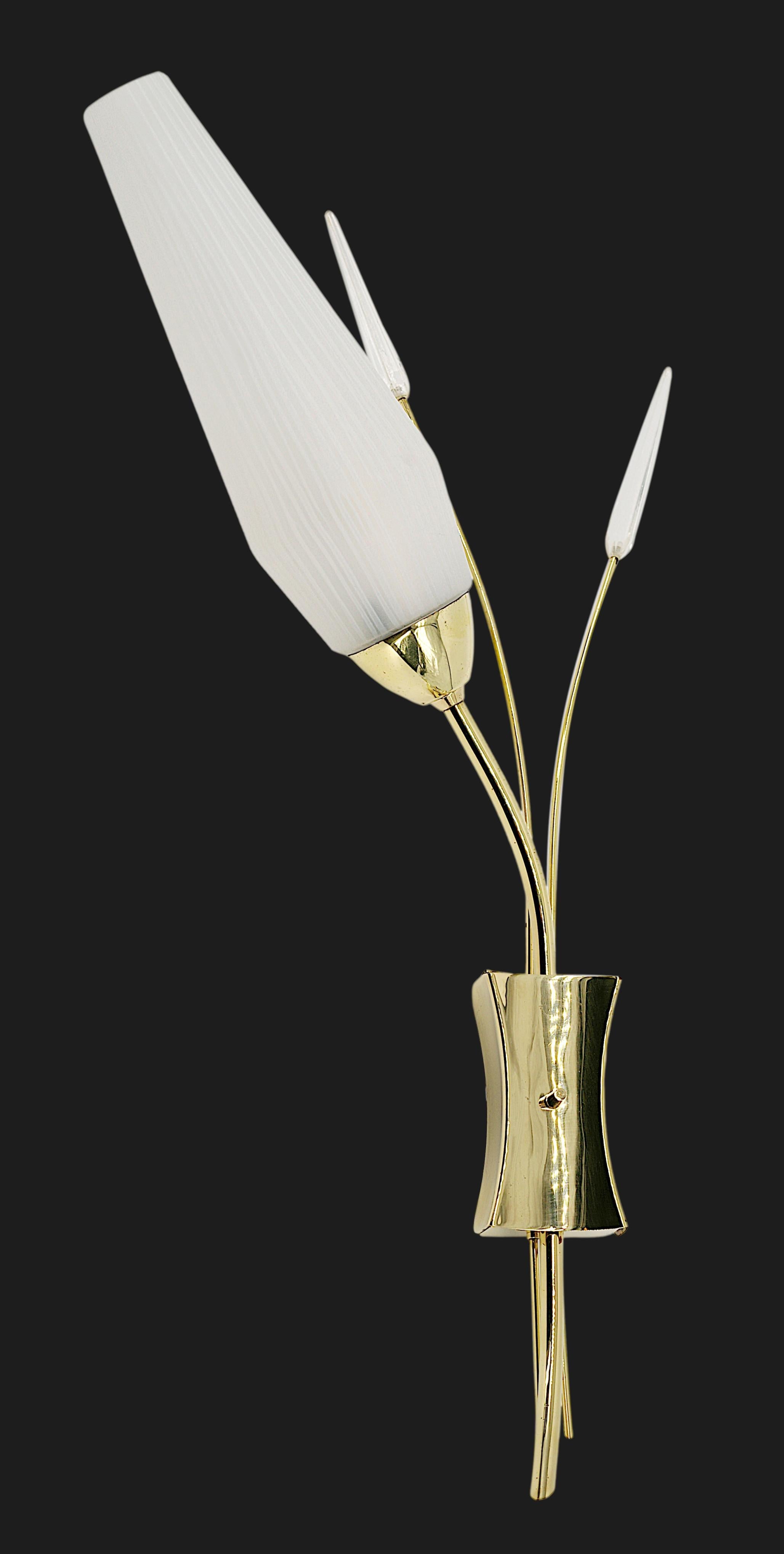 Mid-20th Century Maison Lunel French Midcentury Wall Lights Pair, 1950s For Sale