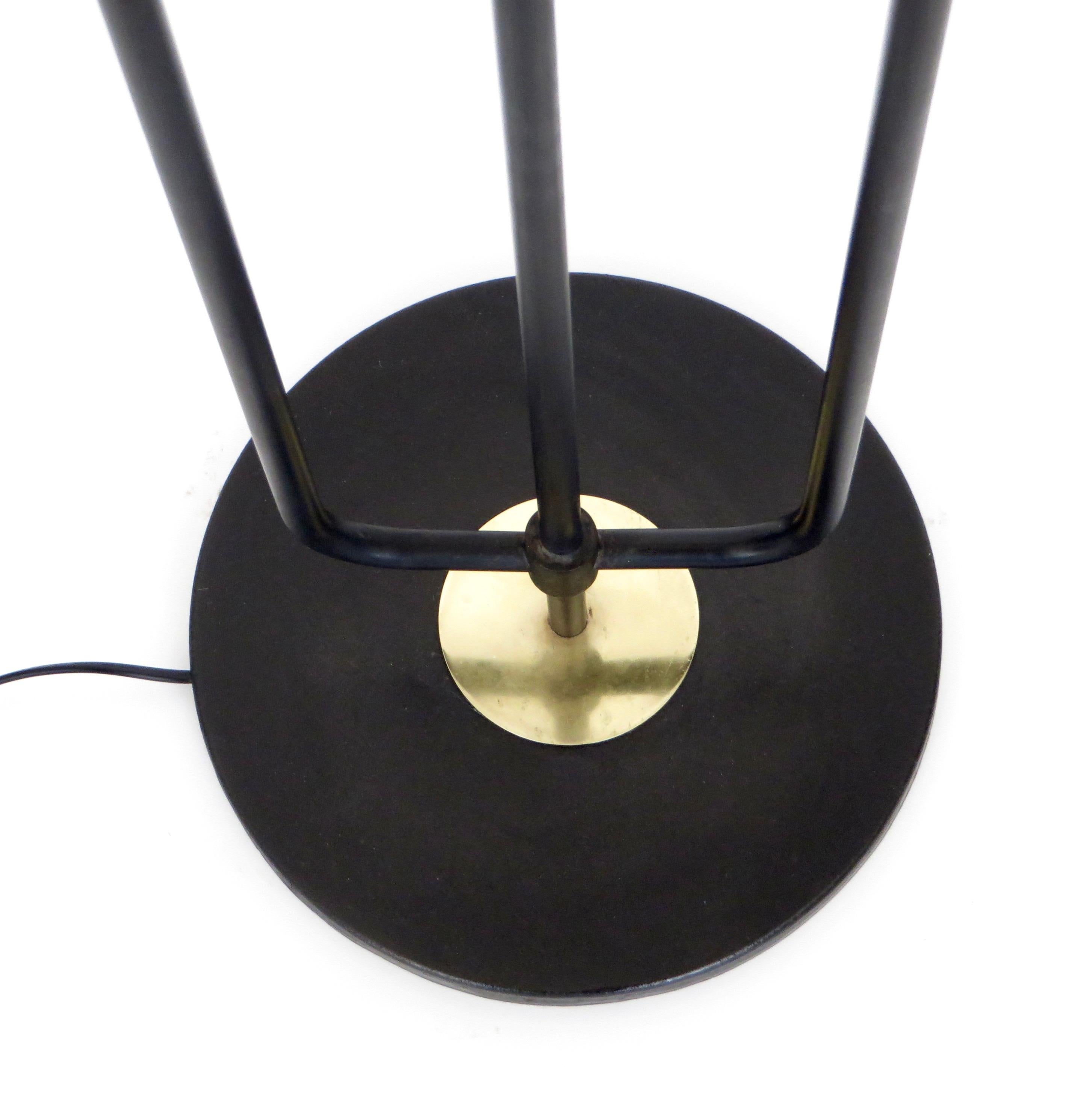 Maison Lunel French Three-Light Opaque Glass Floor Lamp 4