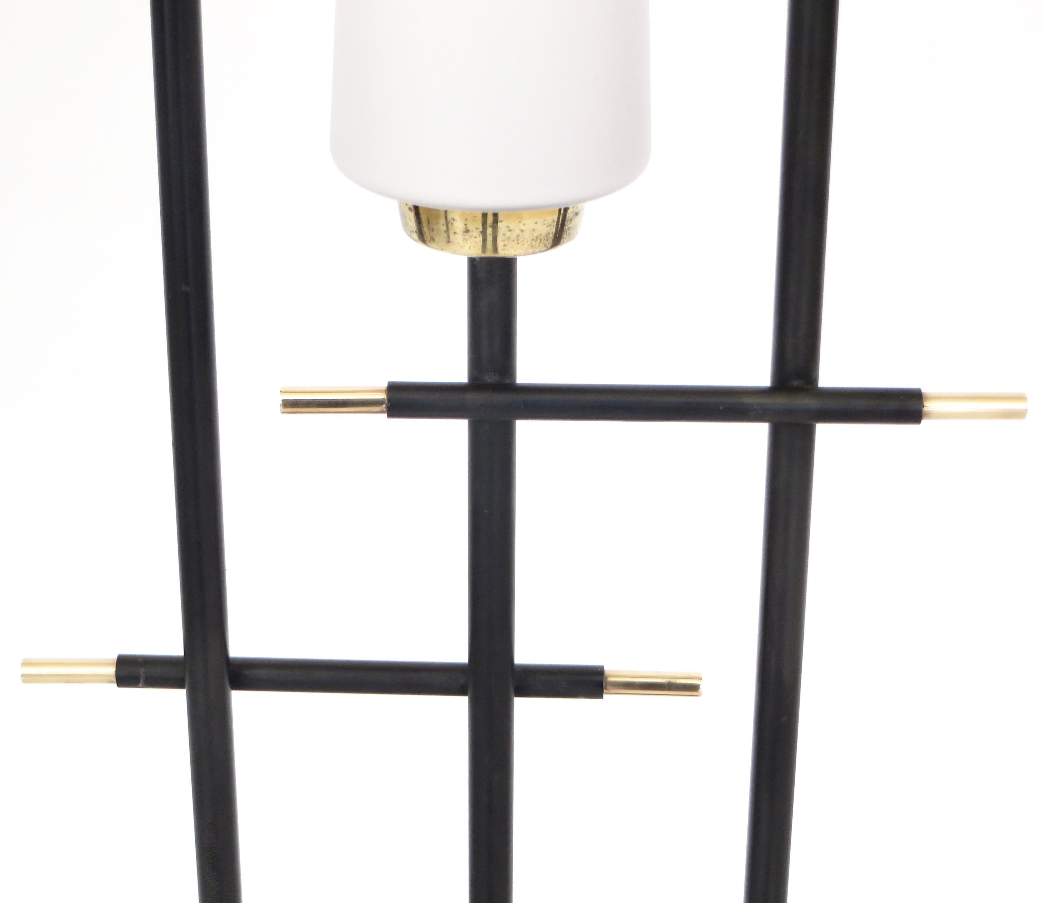 Maison Lunel French Three-Light Opaque Glass Floor Lamp  2