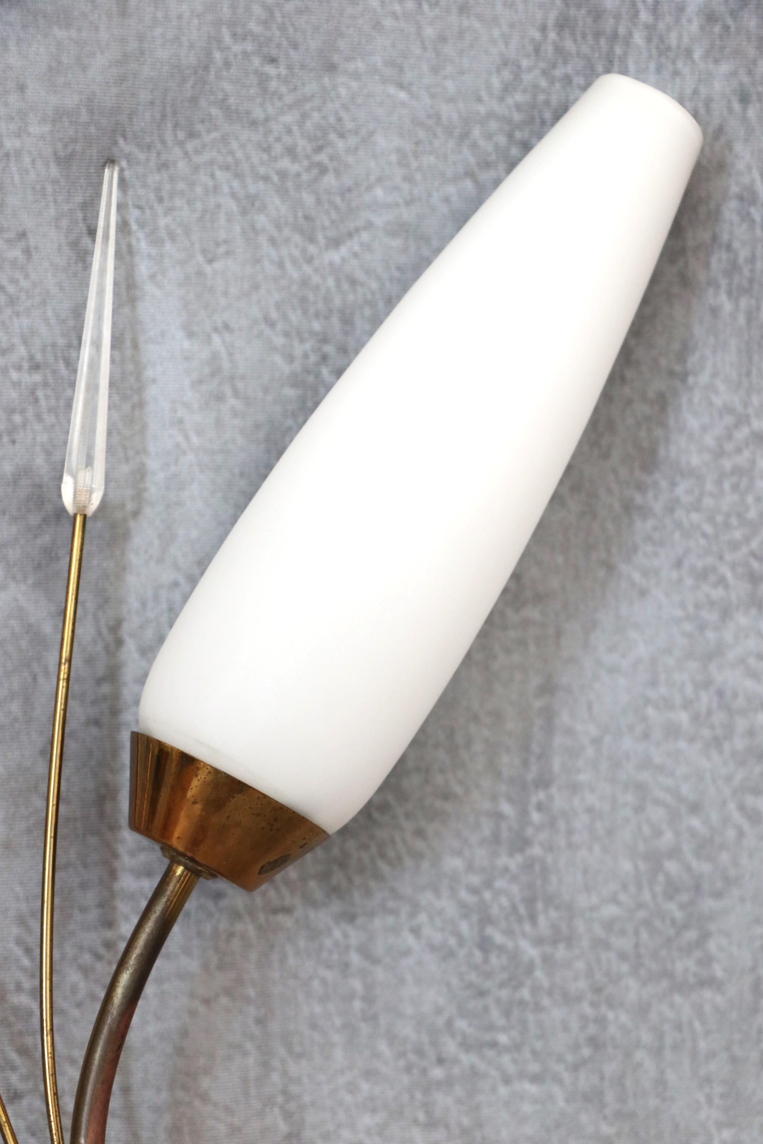Maison Lunel - Pair of Mid-Century Modern Brass Wall lights - 1950s France For Sale 3