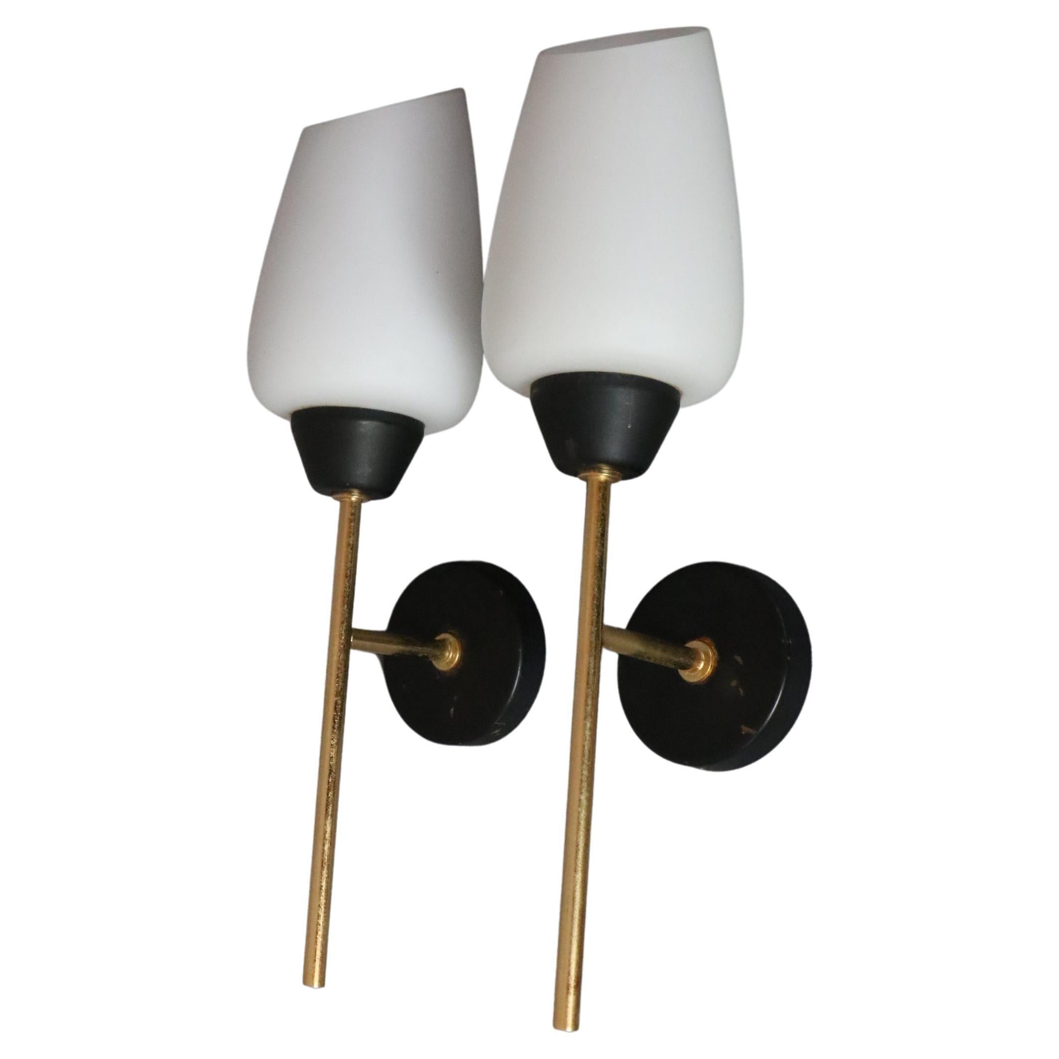 Maison Lunel - Pair of Mid-Century Modern Wall lights - 1950s France 5