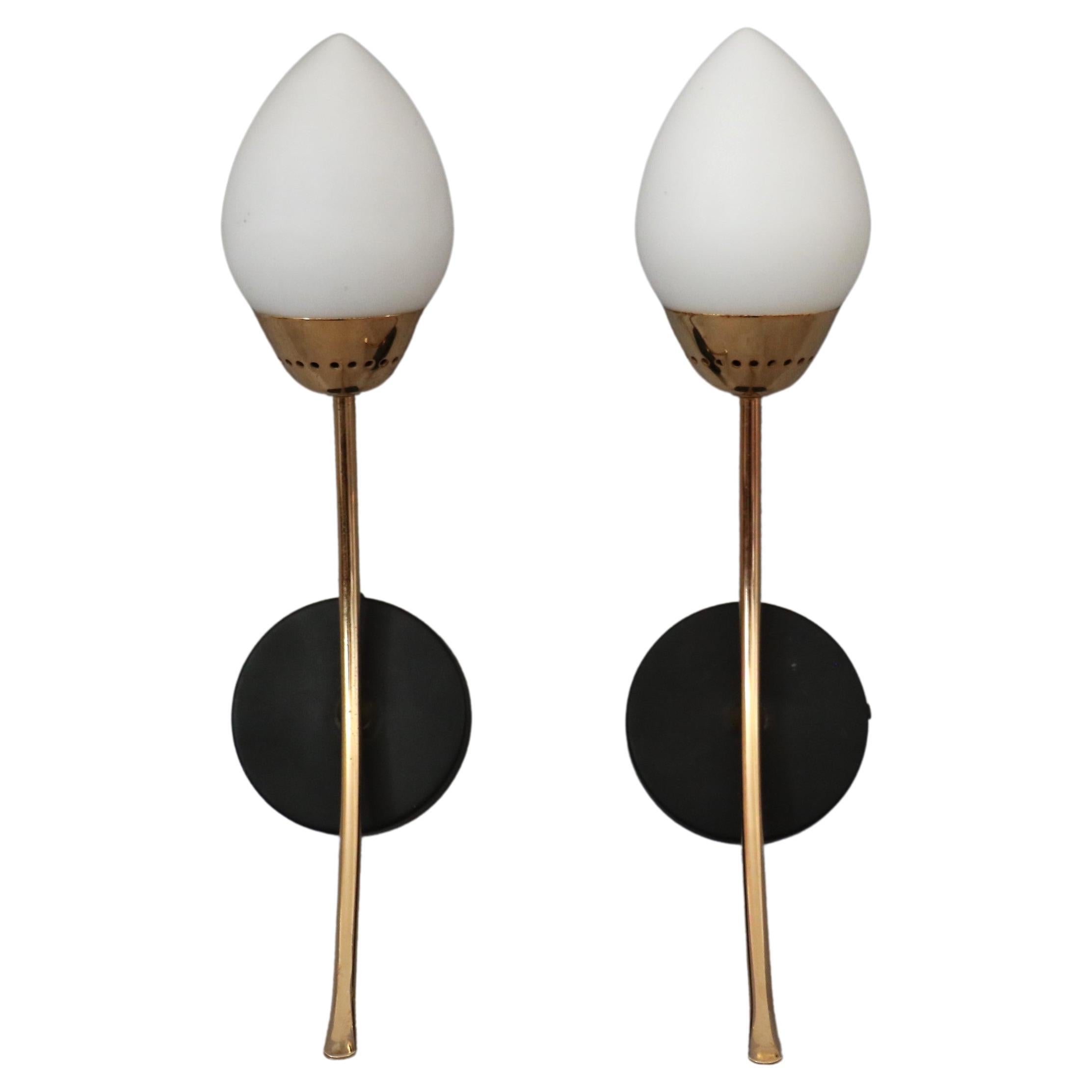 Maison Lunel - Pair of Mid-Century Modern Wall lights - 1950s France