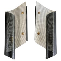 Maison Lunel, Pair of Perforated Metal Sconces, 1950s, France Maison Lunel, Pair of Perforated Metal Sconces, 1950s, France