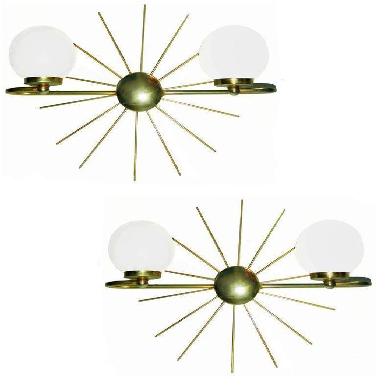 Mid-Century Modern Maison Lunel Pair of Sconces For Sale