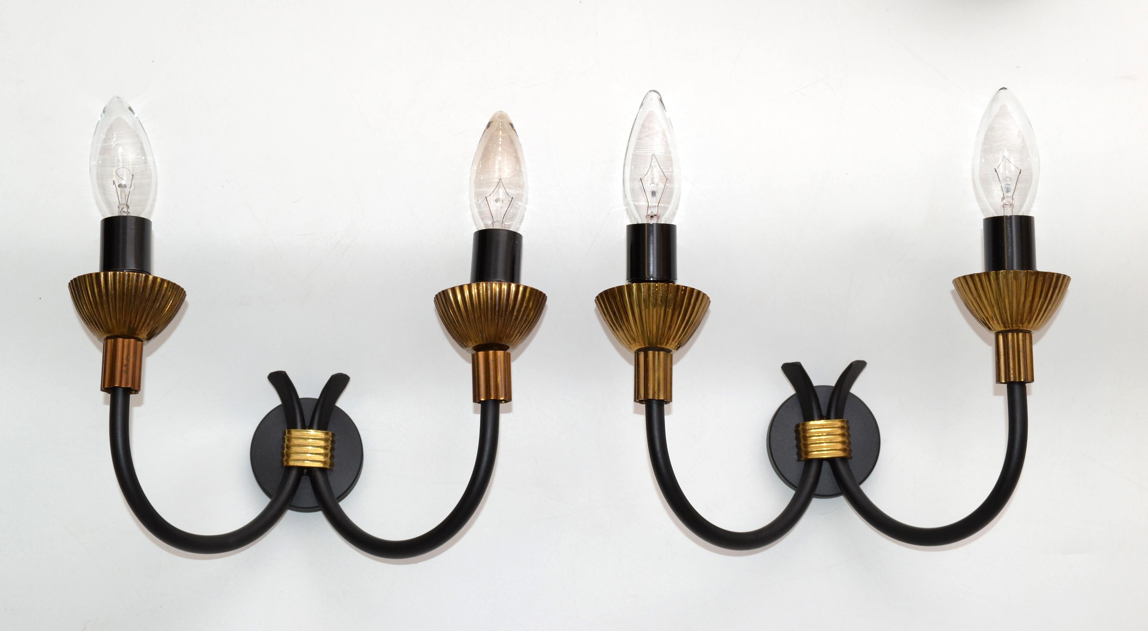 Maison Lunel Pair of Sconces Mid-Century Modern France, 2 pairs Available  In Good Condition In Miami, FL